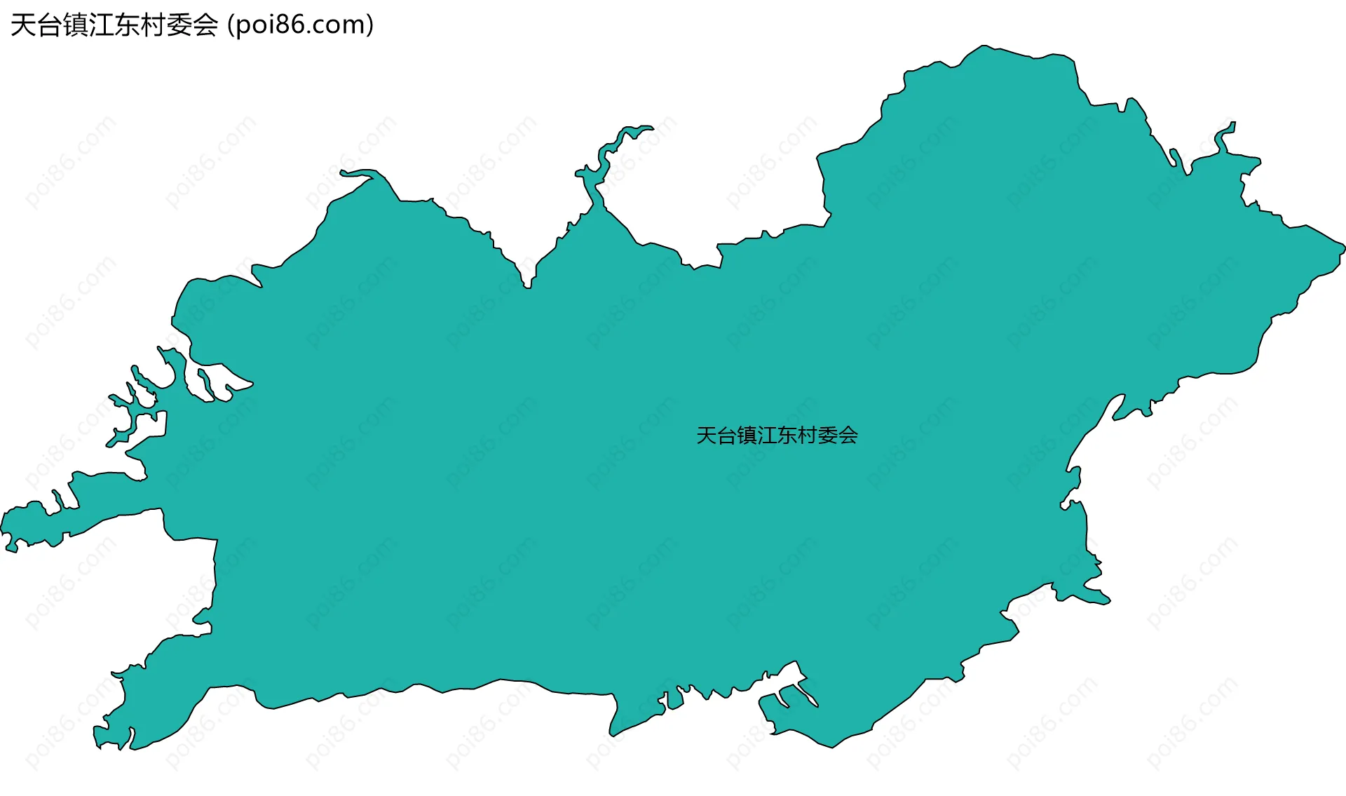 天台镇江东村委会边界地图