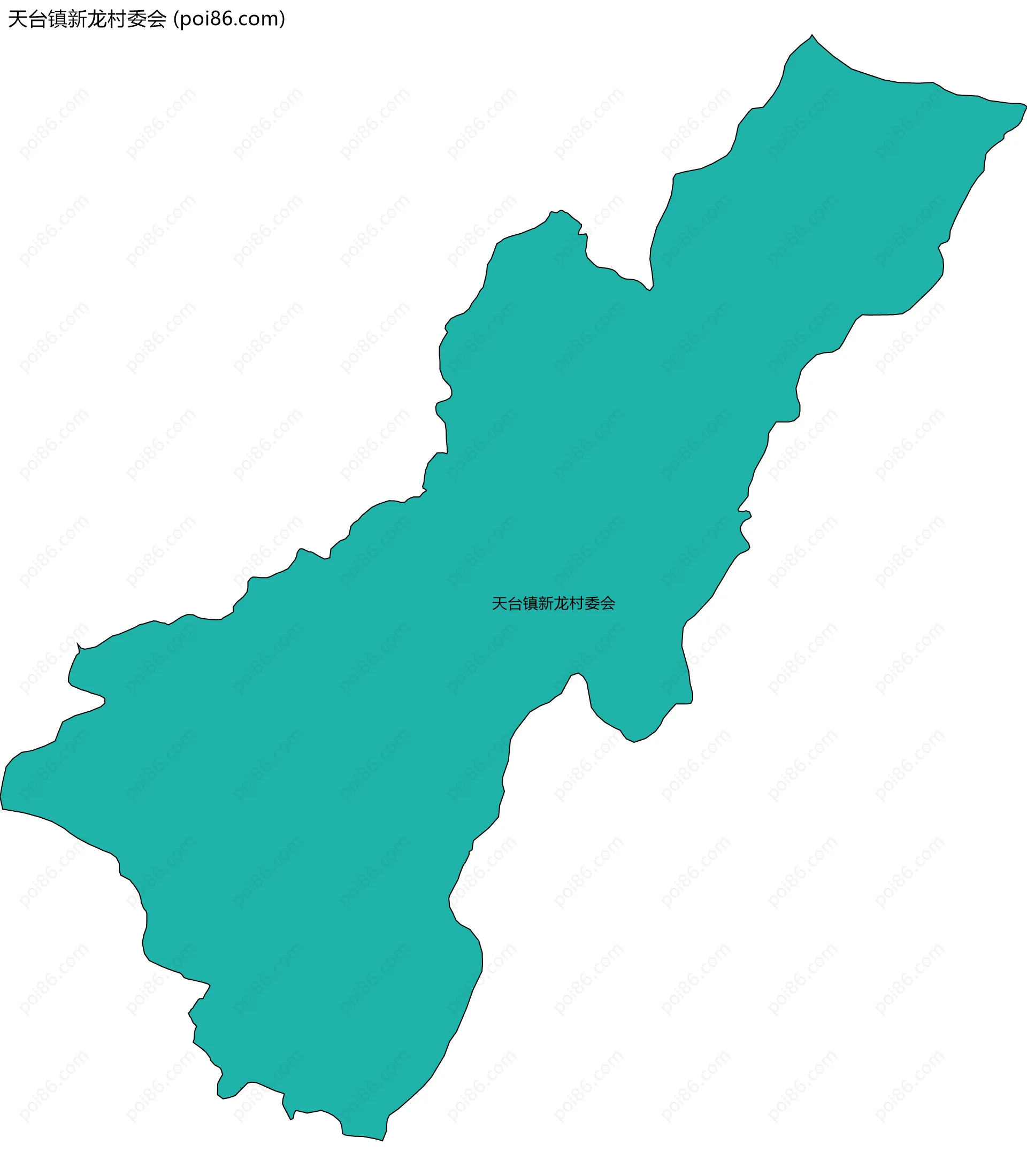 天台镇新龙村委会边界地图