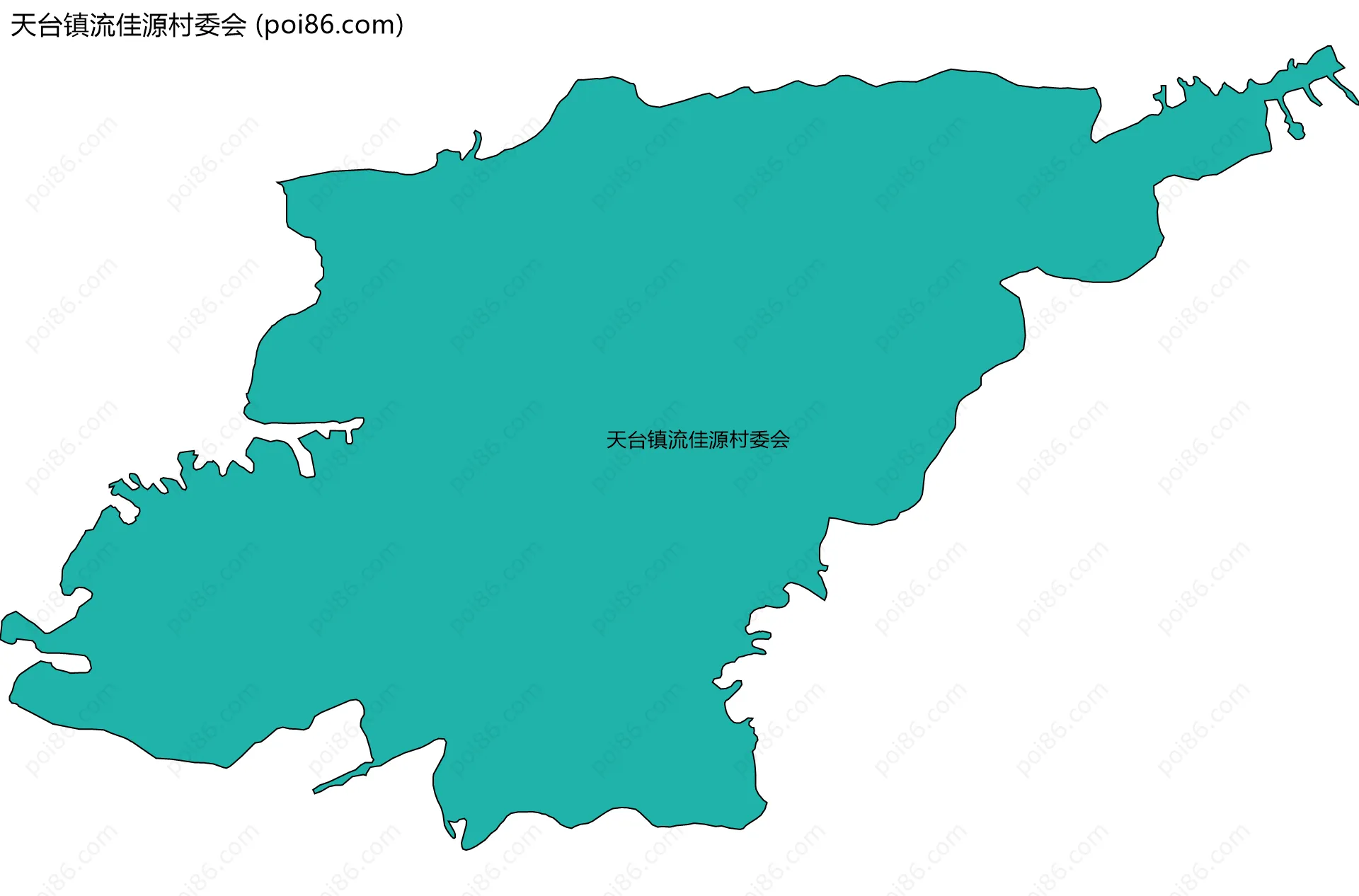 天台镇流佳源村委会边界地图