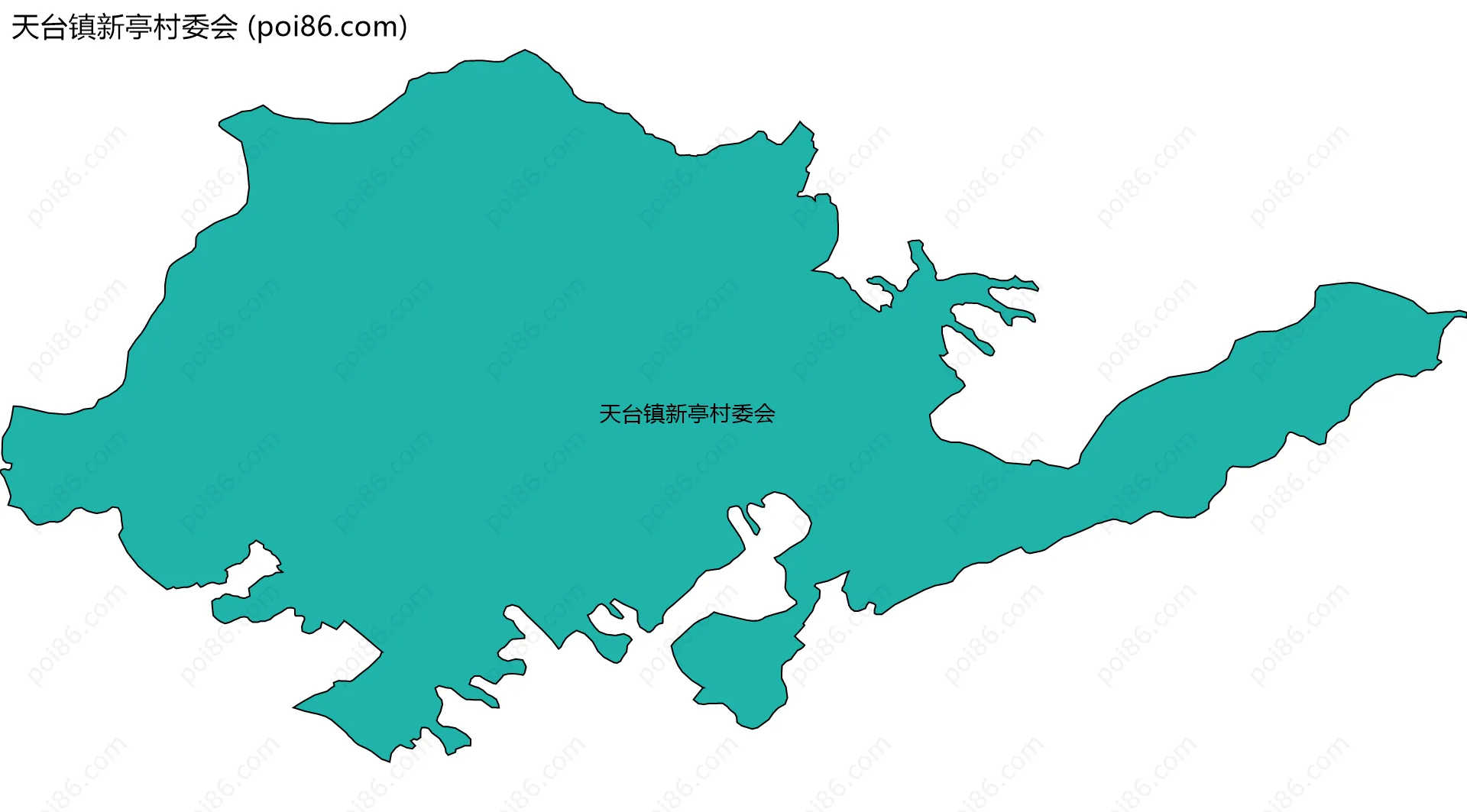 天台镇新亭村委会边界地图