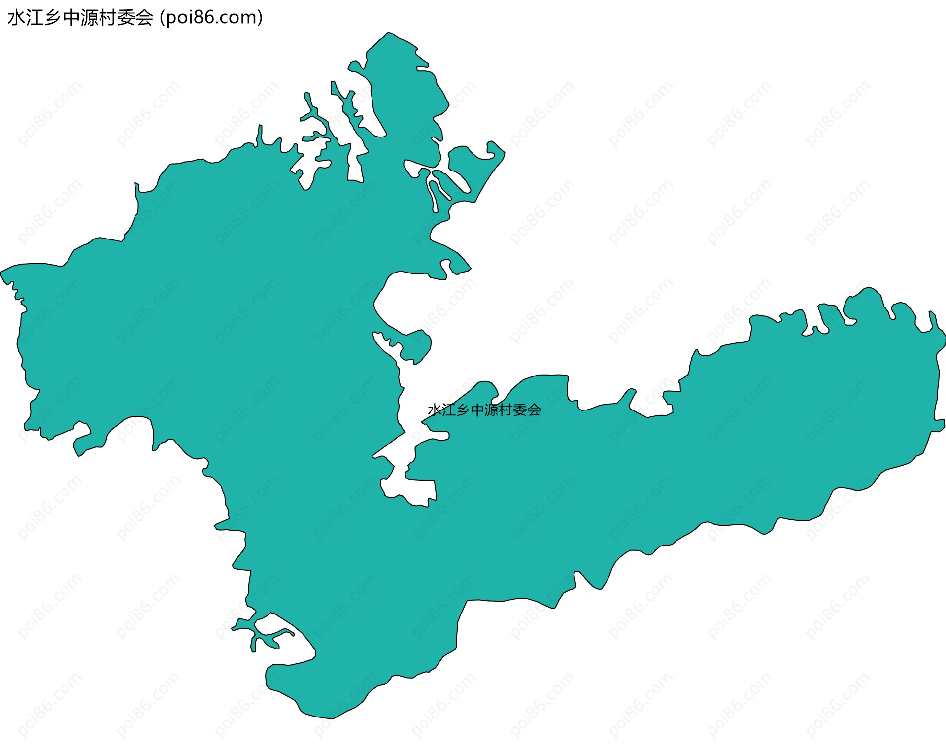 水江乡中源村委会边界地图