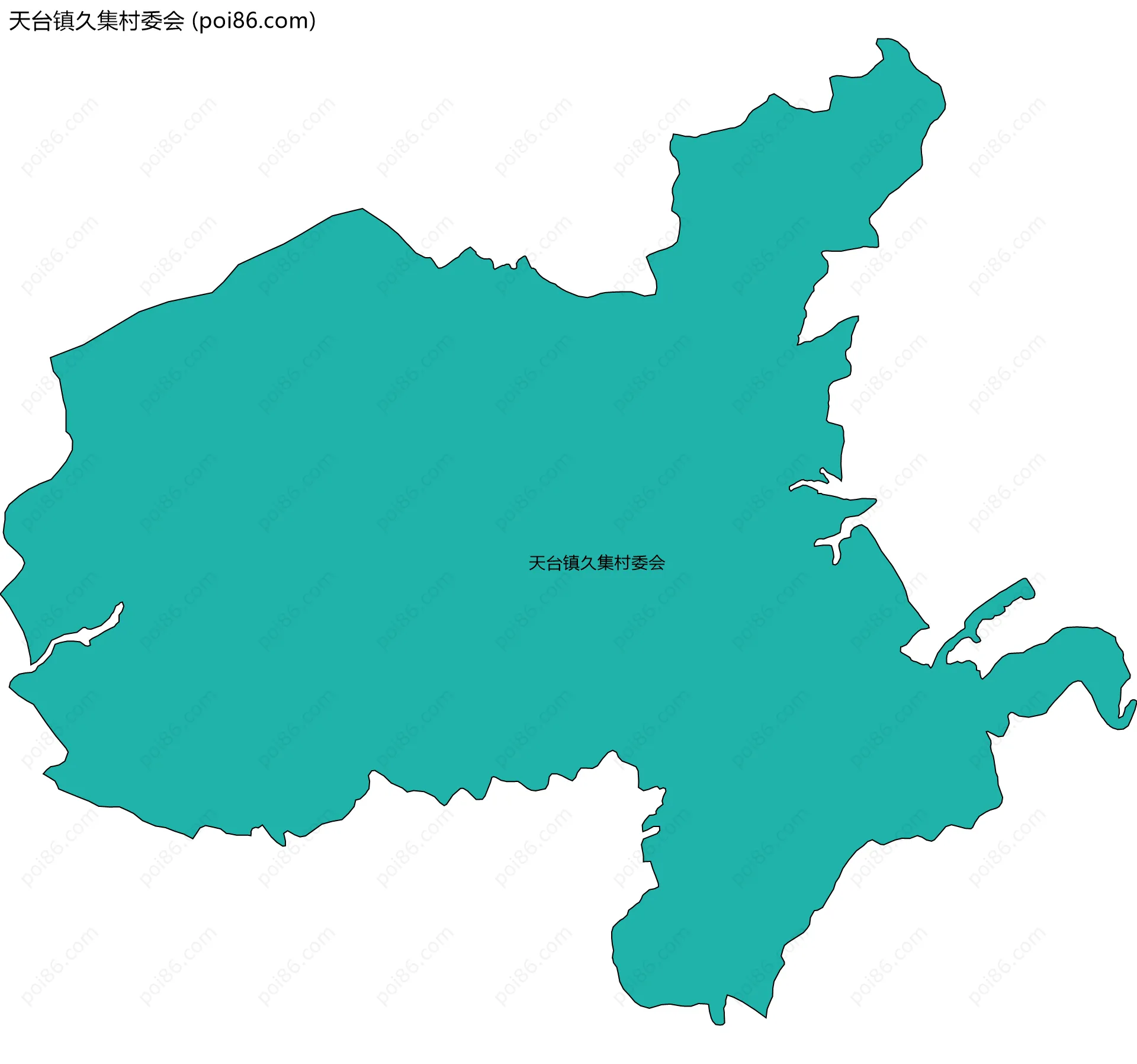 天台镇久集村委会边界地图