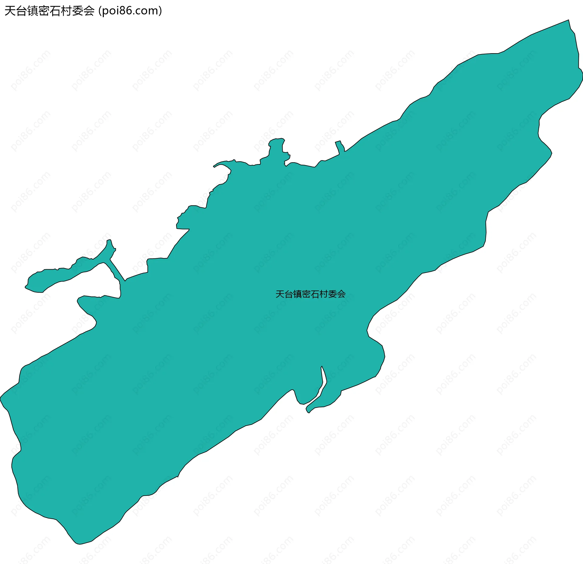 天台镇密石村委会边界地图