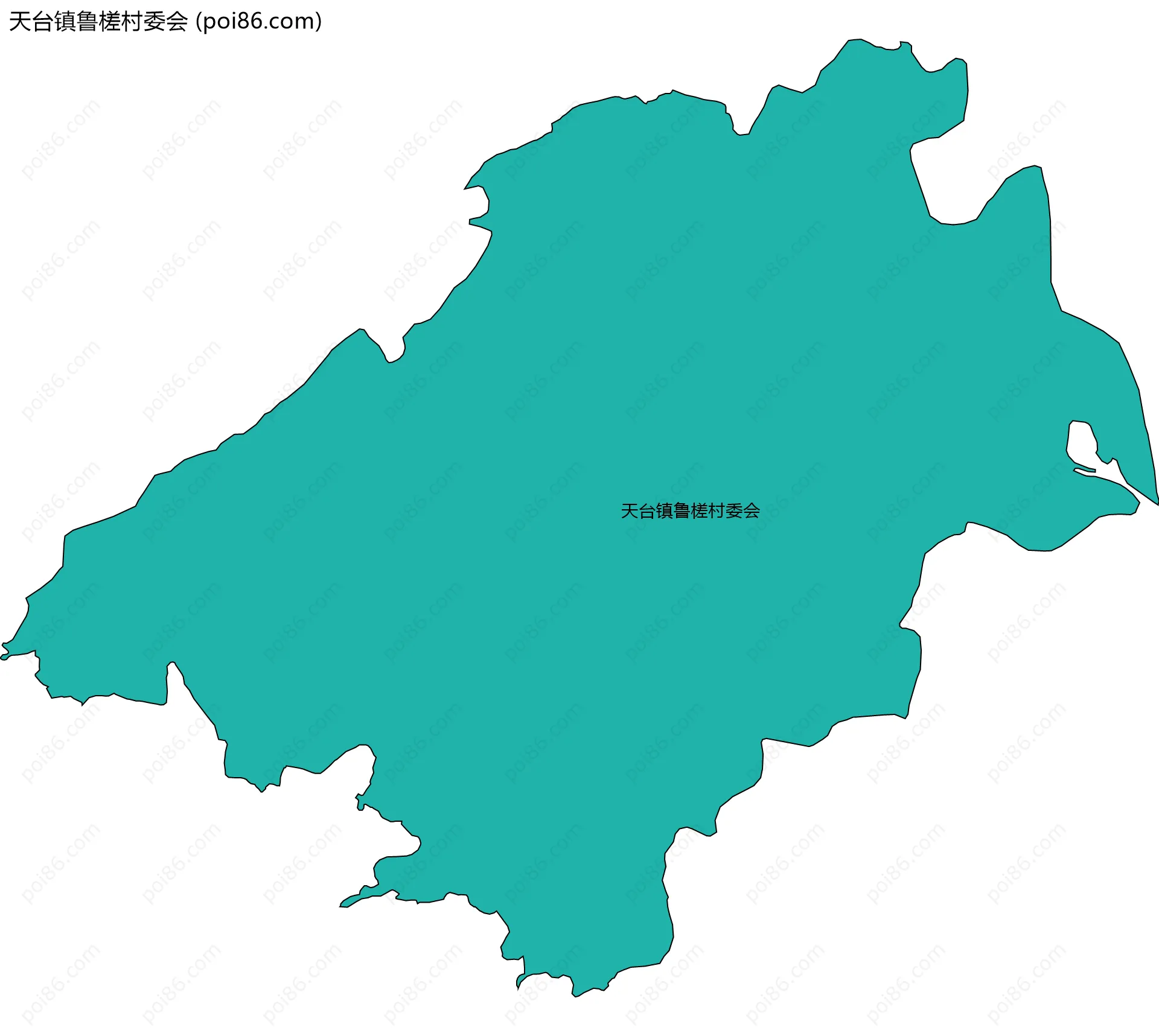 天台镇鲁槎村委会边界地图