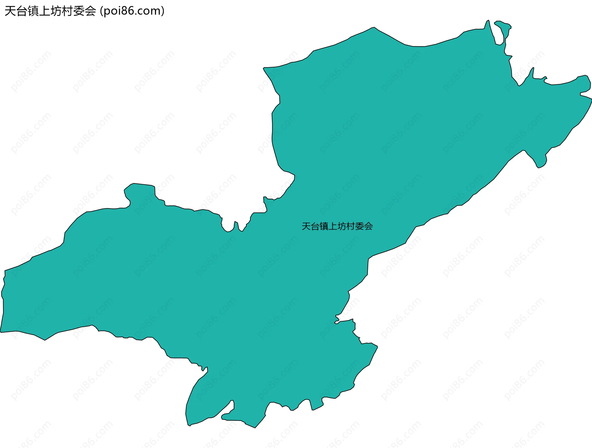 天台镇上坊村委会边界地图