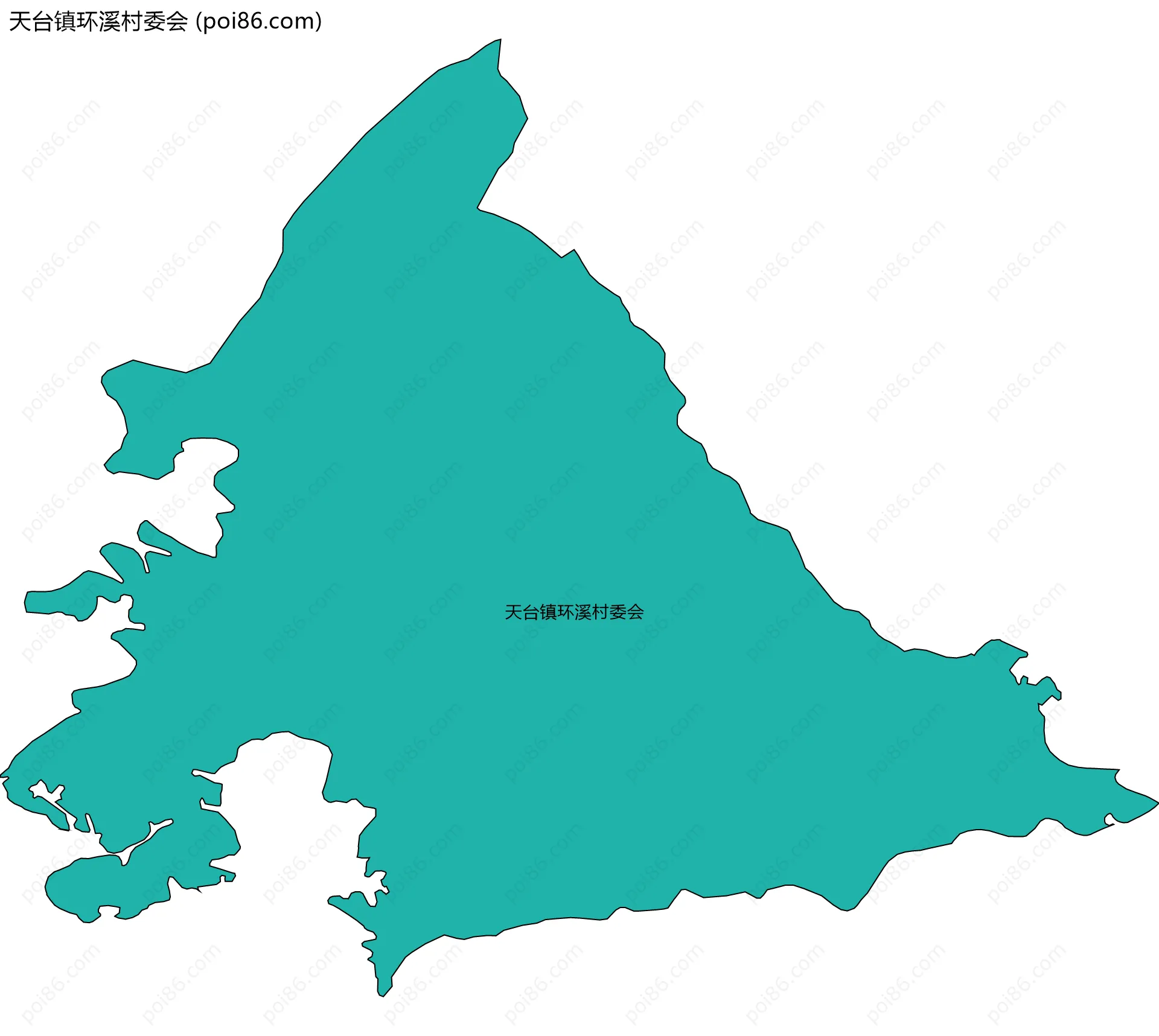 天台镇环溪村委会边界地图