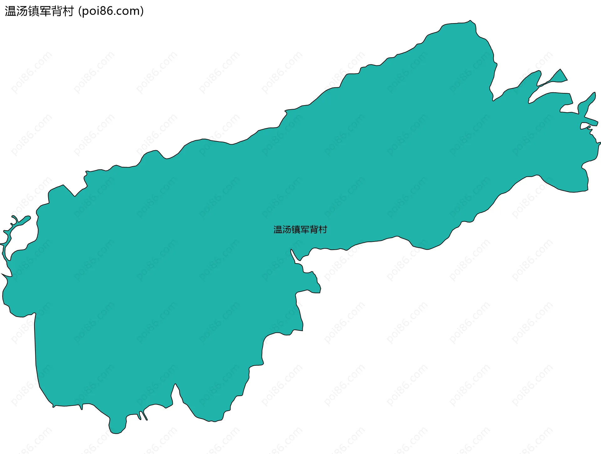 温汤镇军背村边界地图