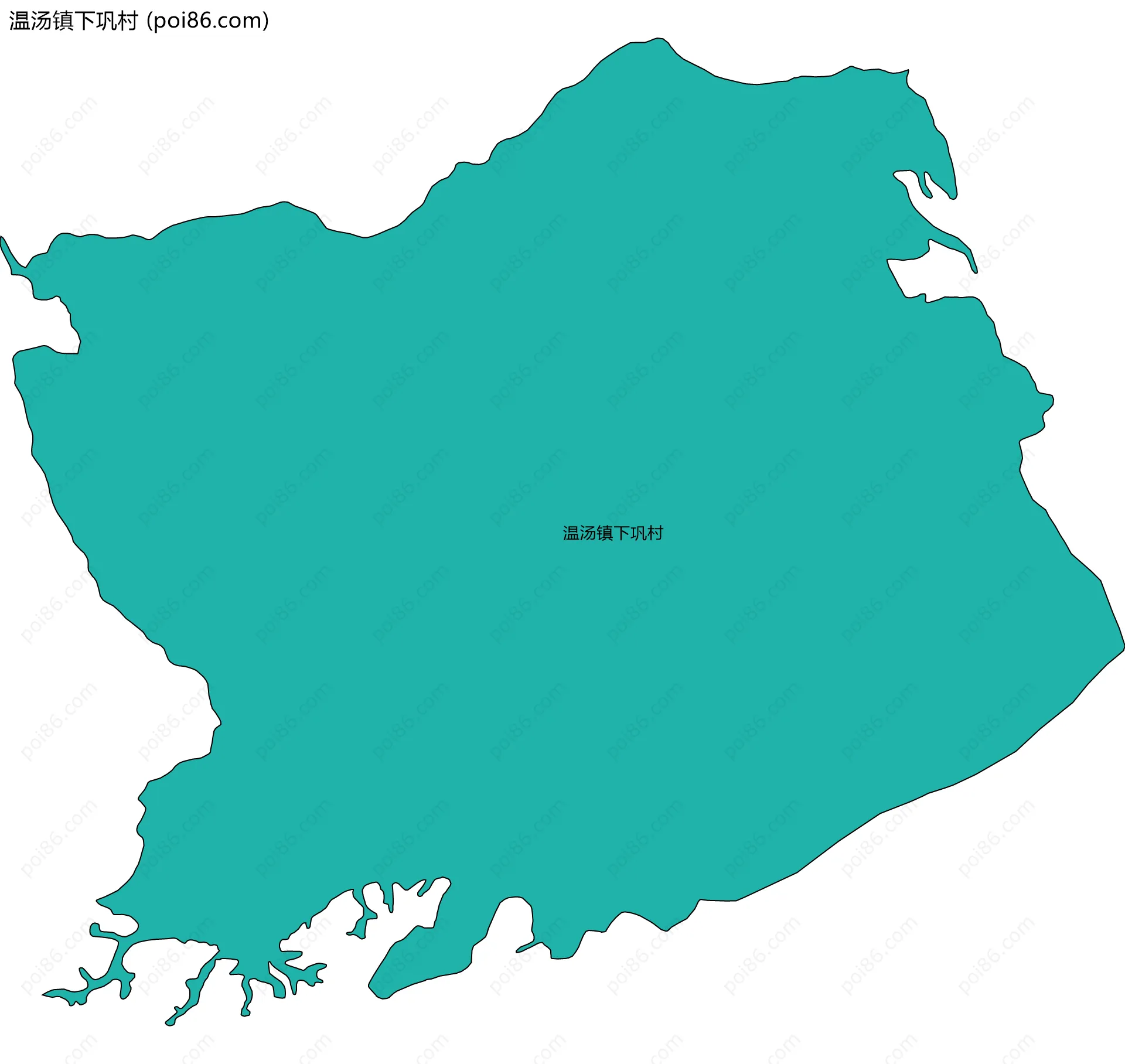 温汤镇下巩村边界地图