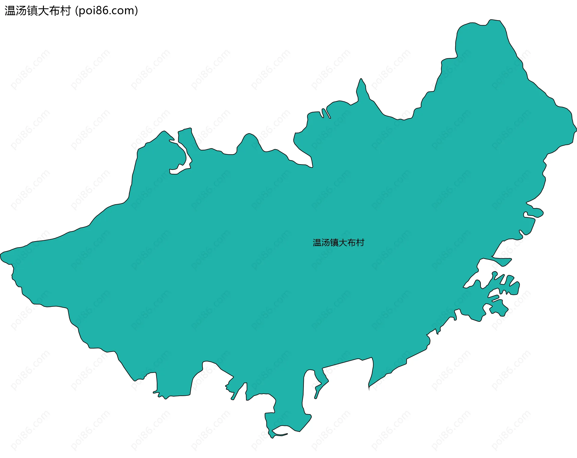 温汤镇大布村边界地图