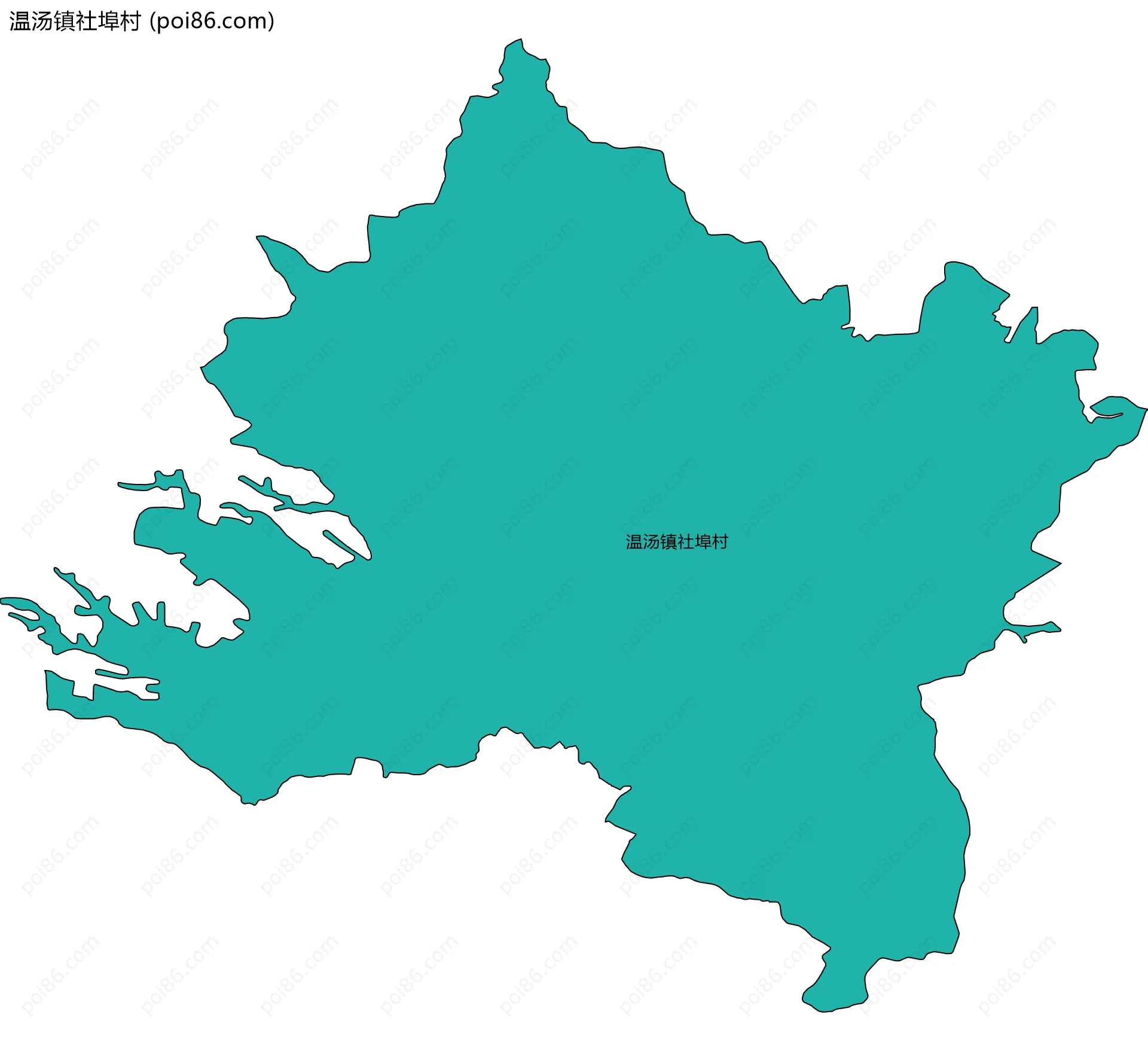 温汤镇社埠村边界地图