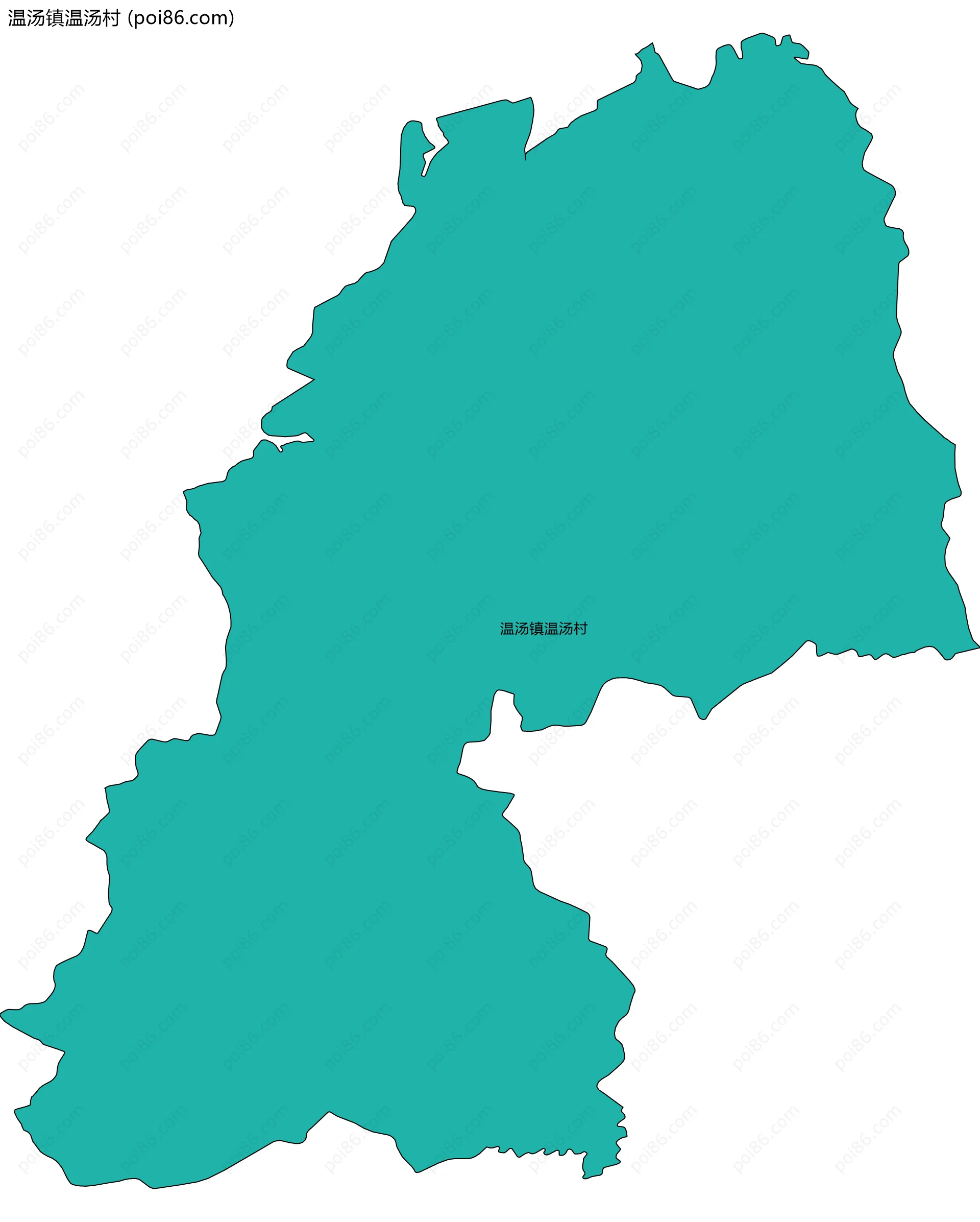 温汤镇温汤村边界地图