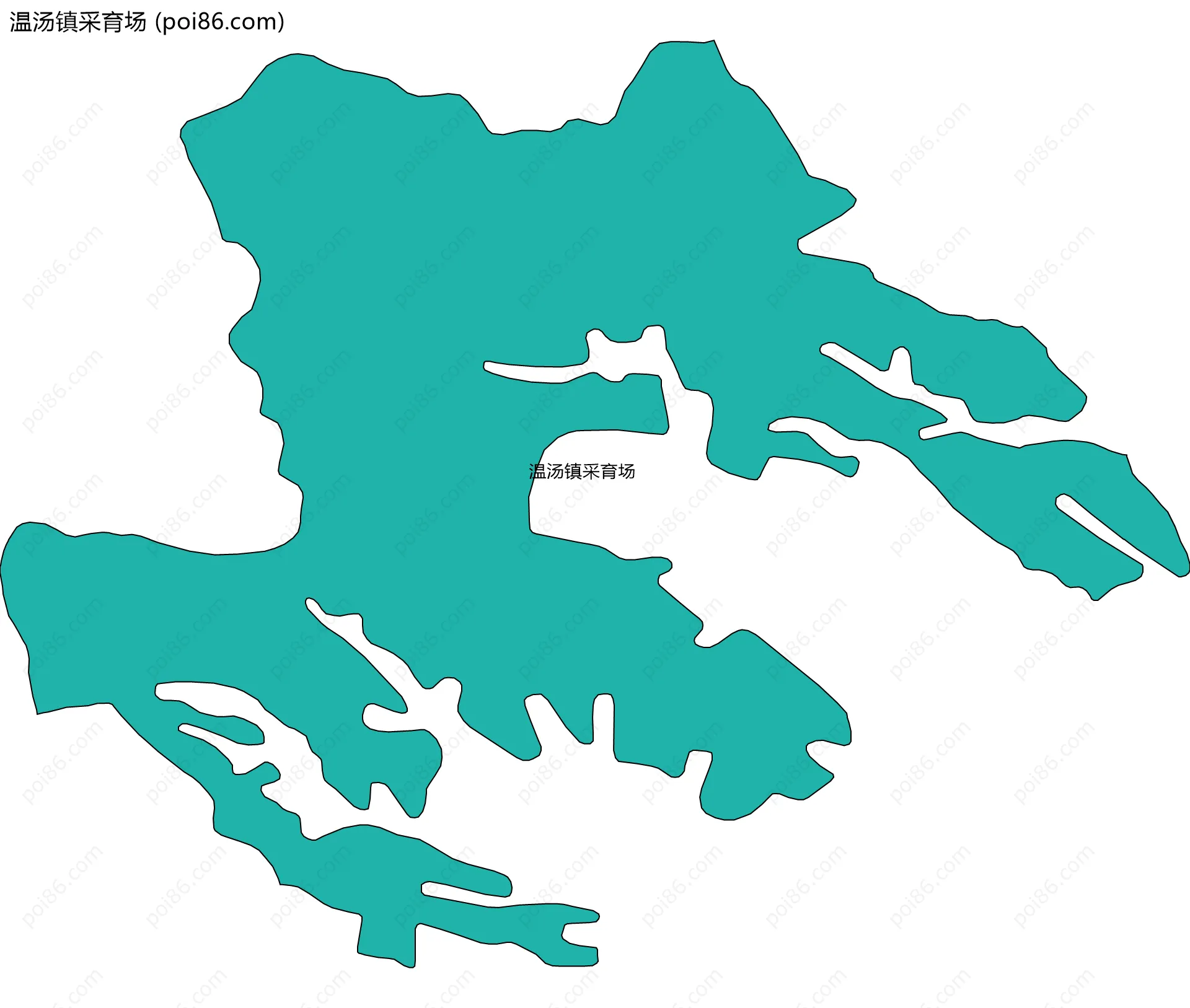 温汤镇采育场边界地图
