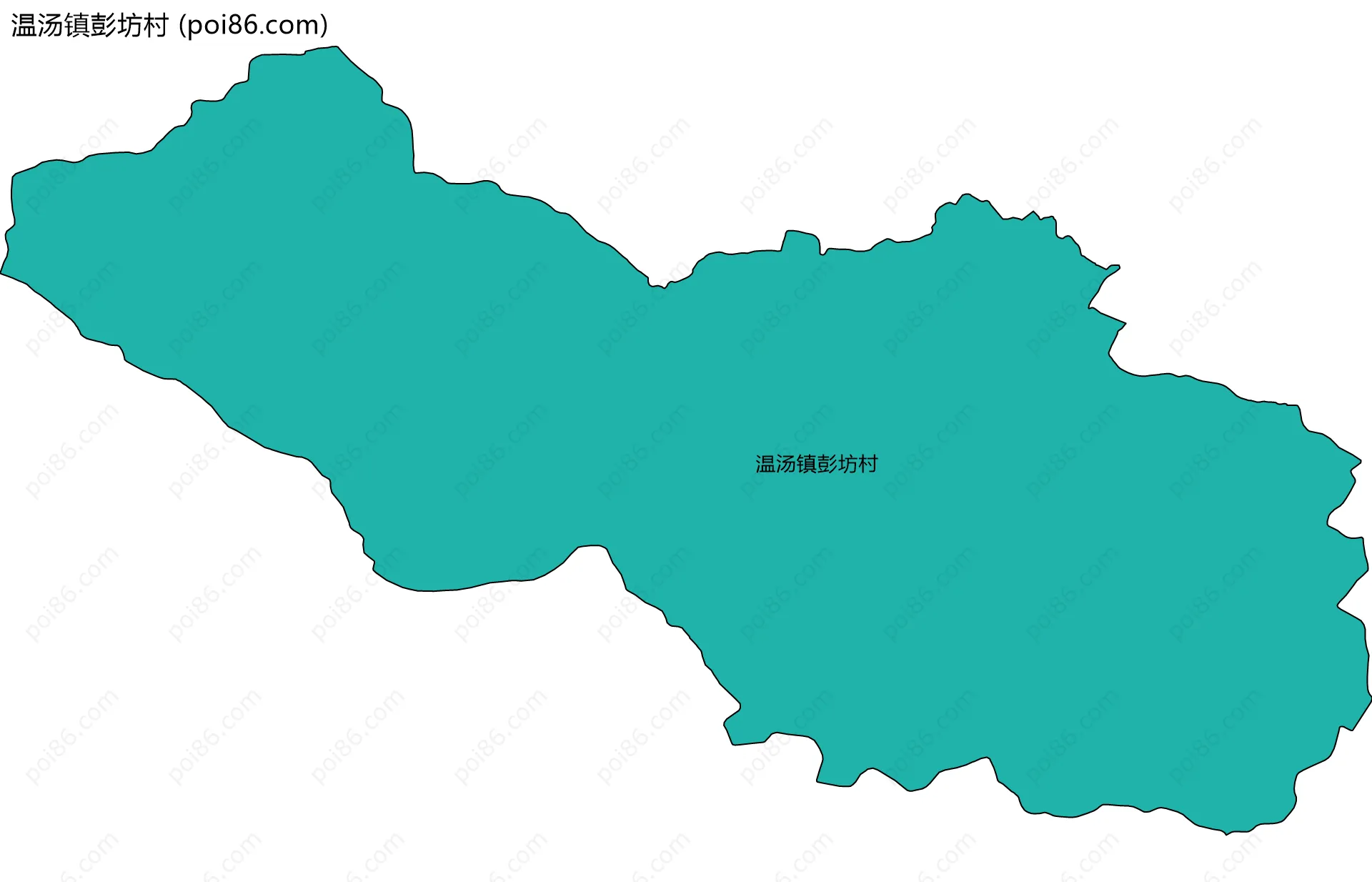 温汤镇彭坊村边界地图