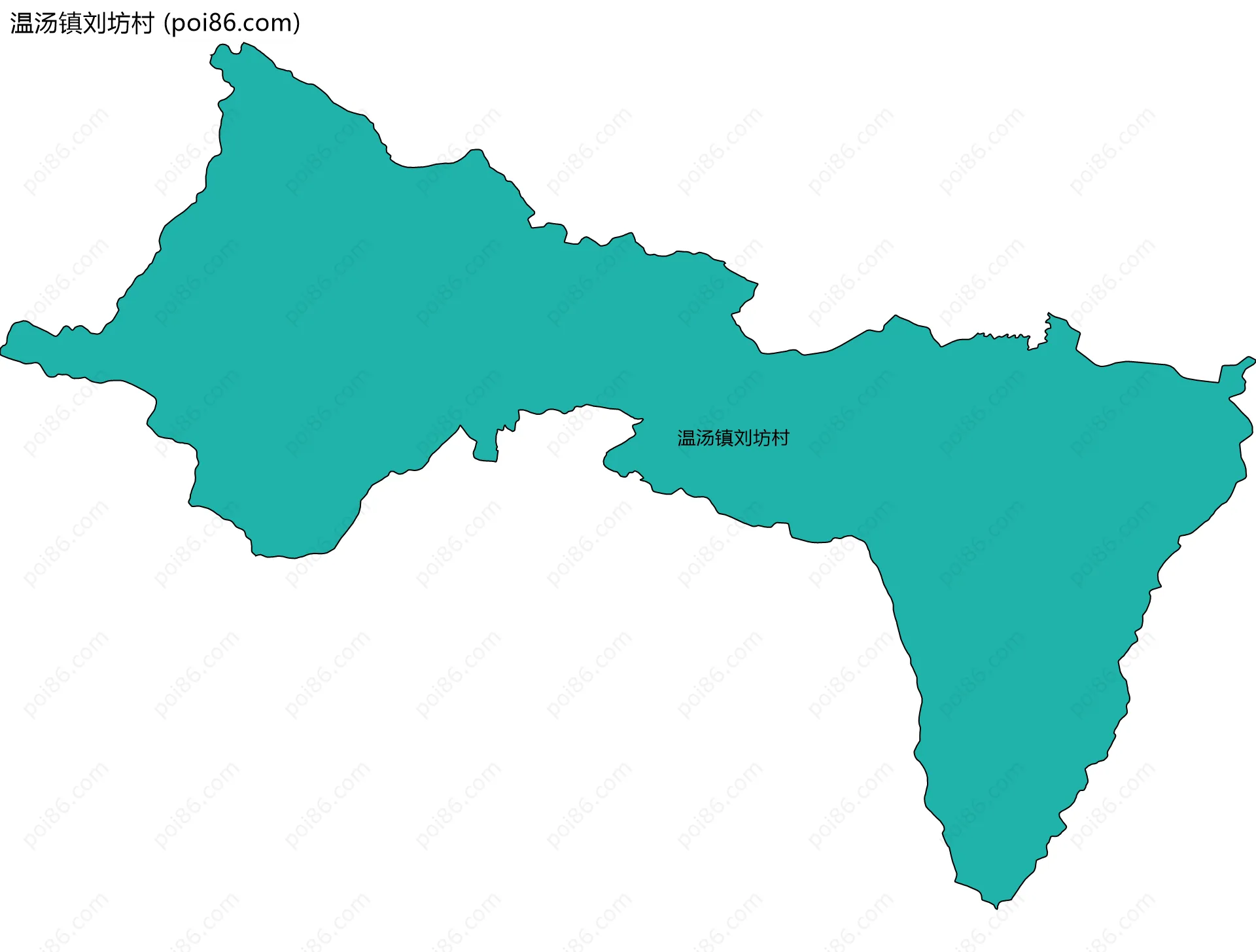 温汤镇刘坊村边界地图