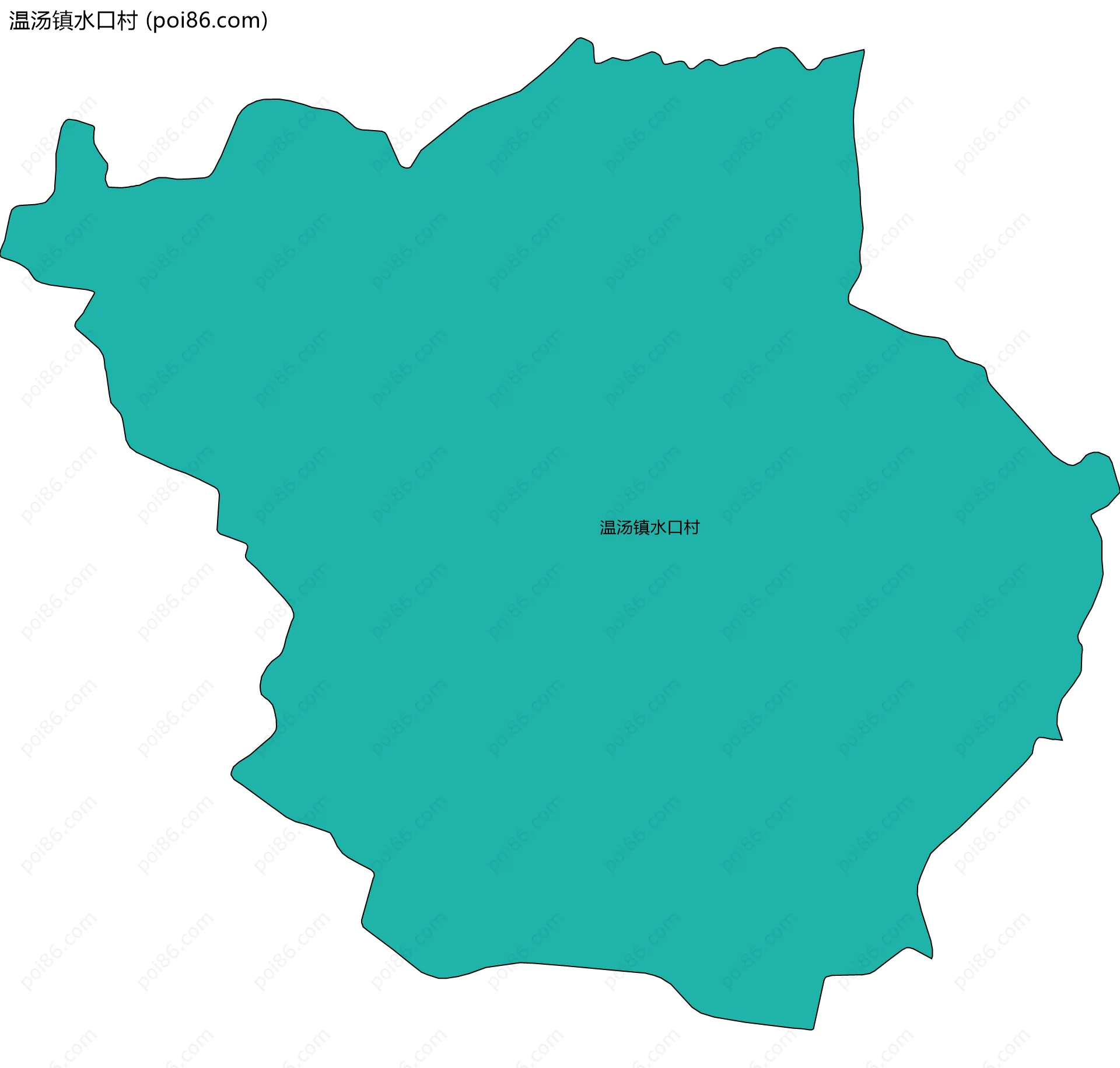 温汤镇水口村边界地图