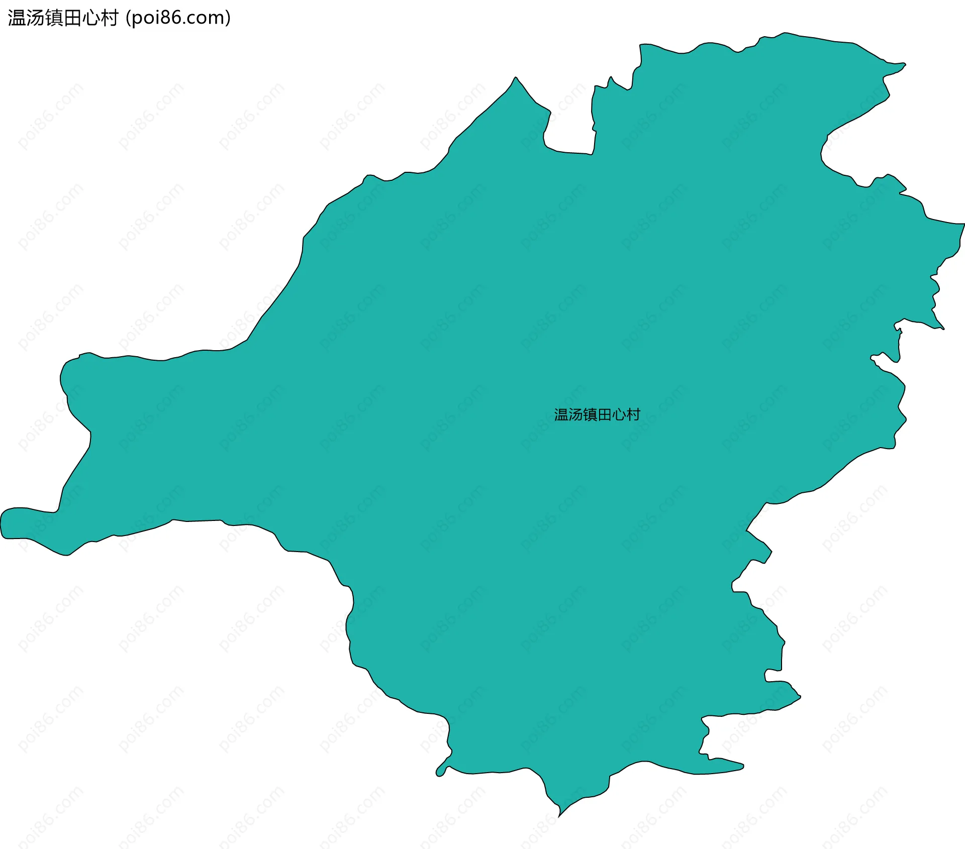 温汤镇田心村边界地图