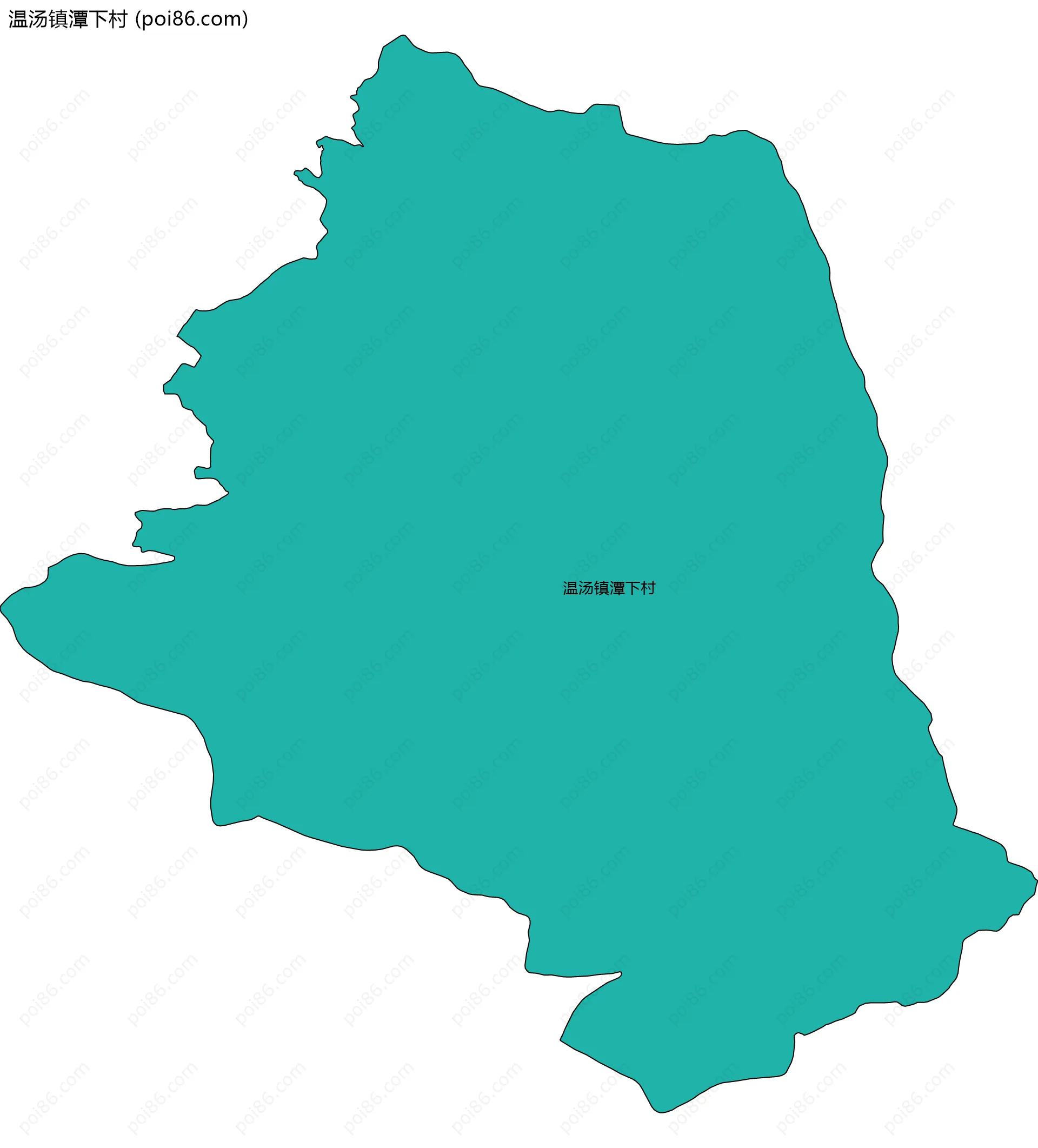 温汤镇潭下村边界地图