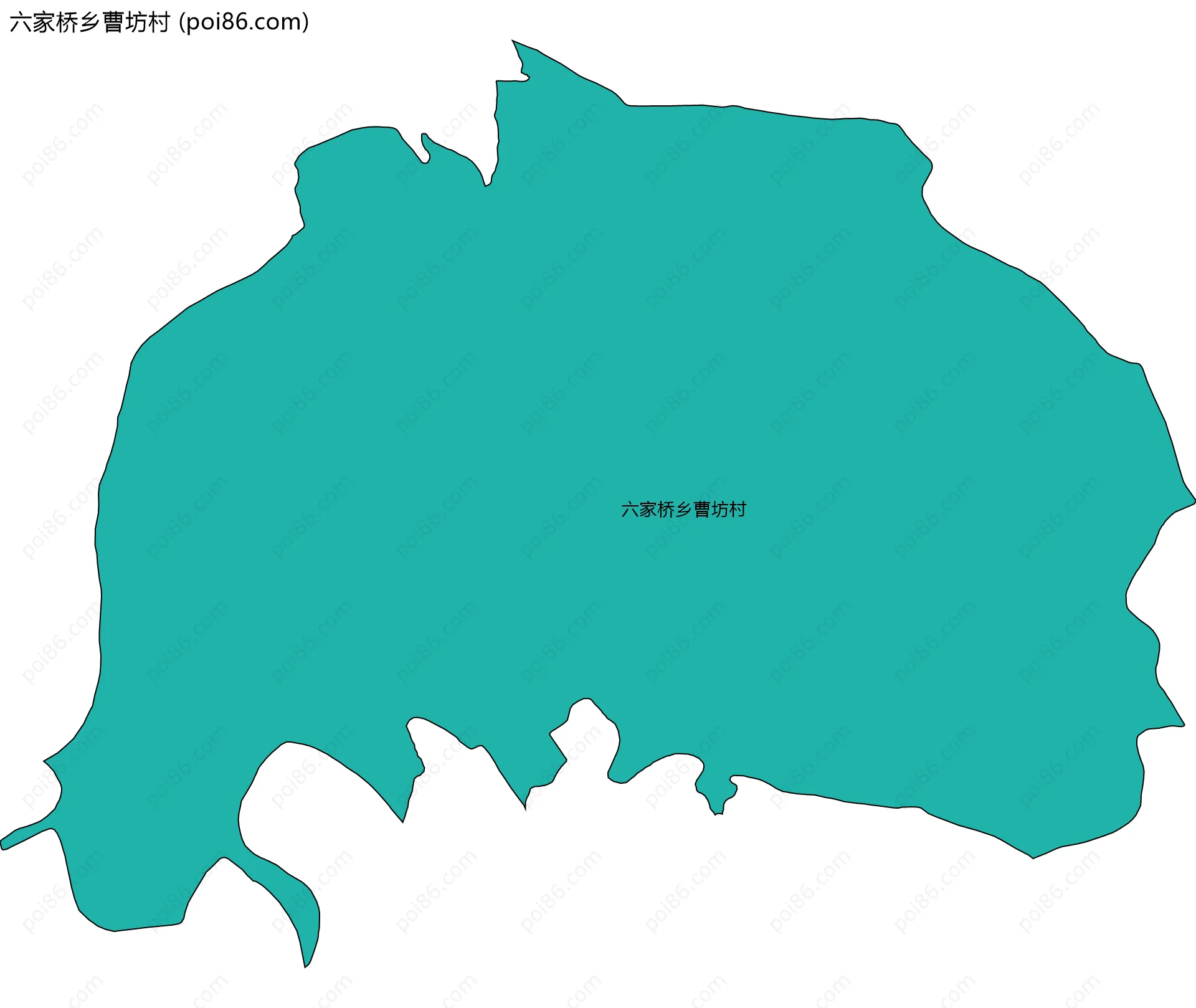六家桥乡曹坊村边界地图