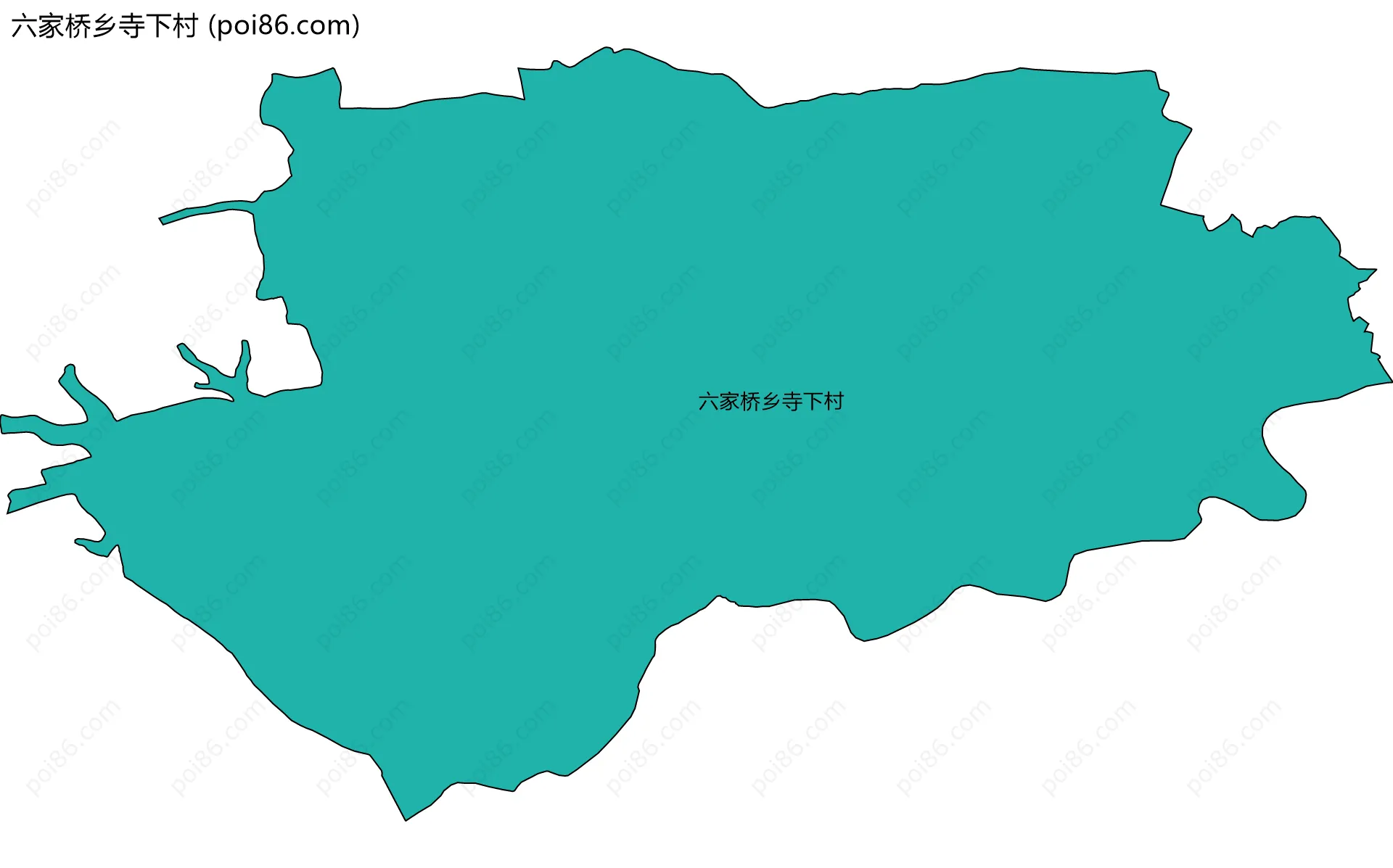 六家桥乡寺下村边界地图