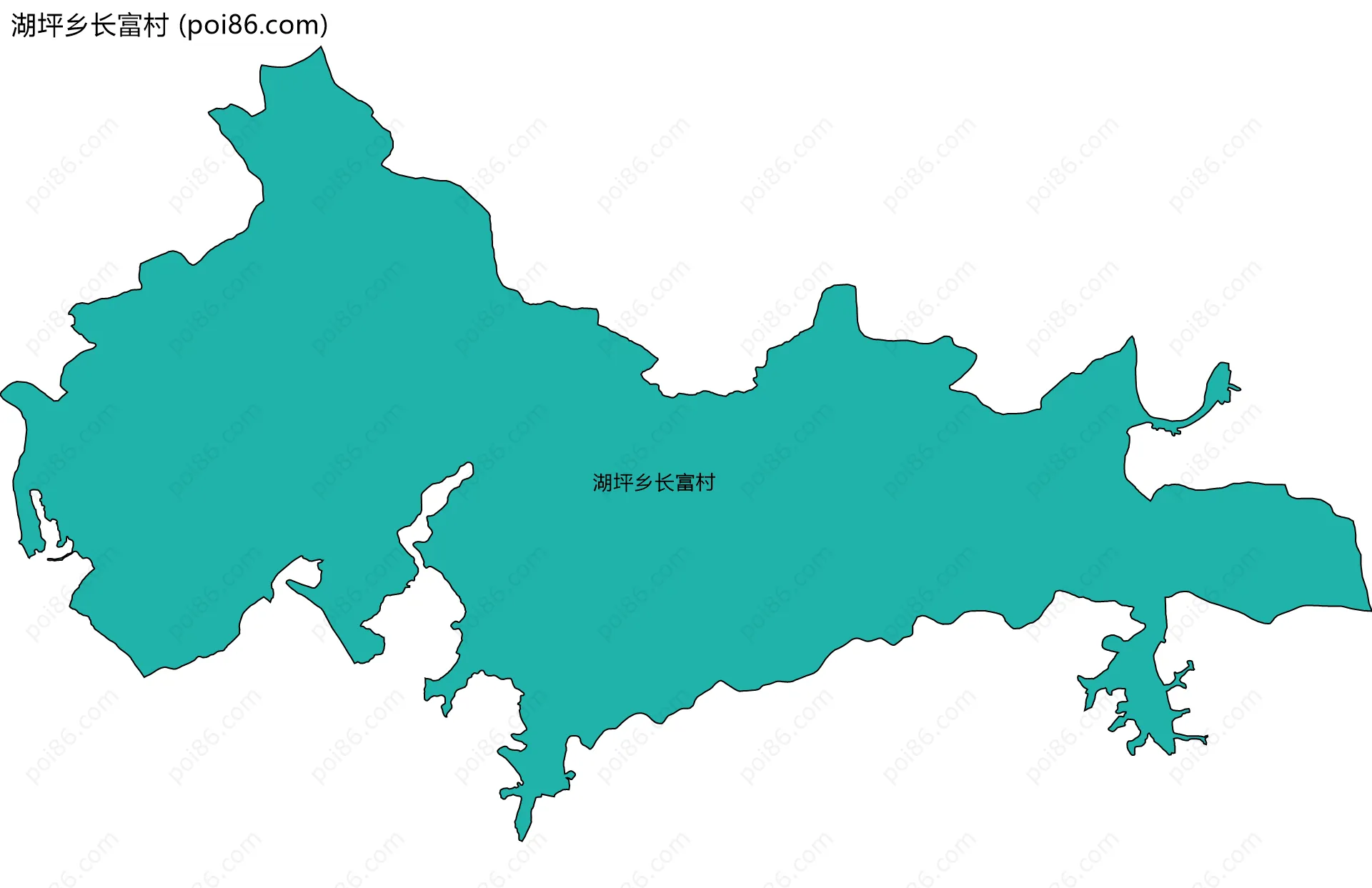 湖坪乡长富村边界地图