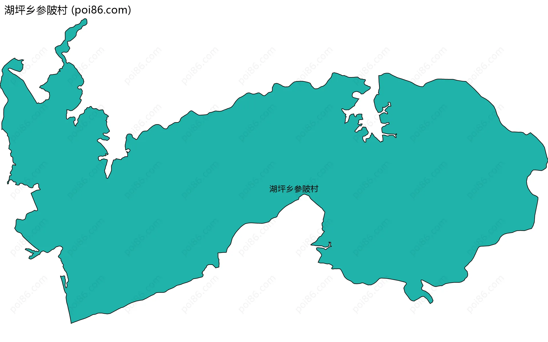 湖坪乡参陂村边界地图