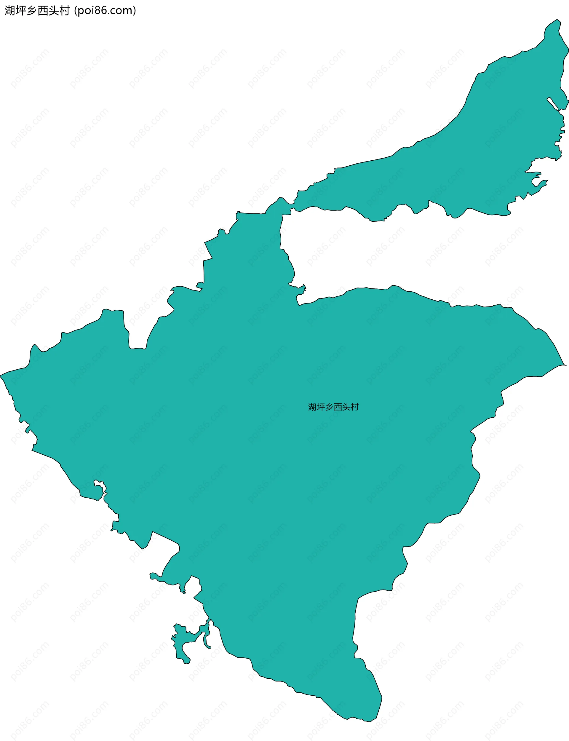 湖坪乡西头村边界地图