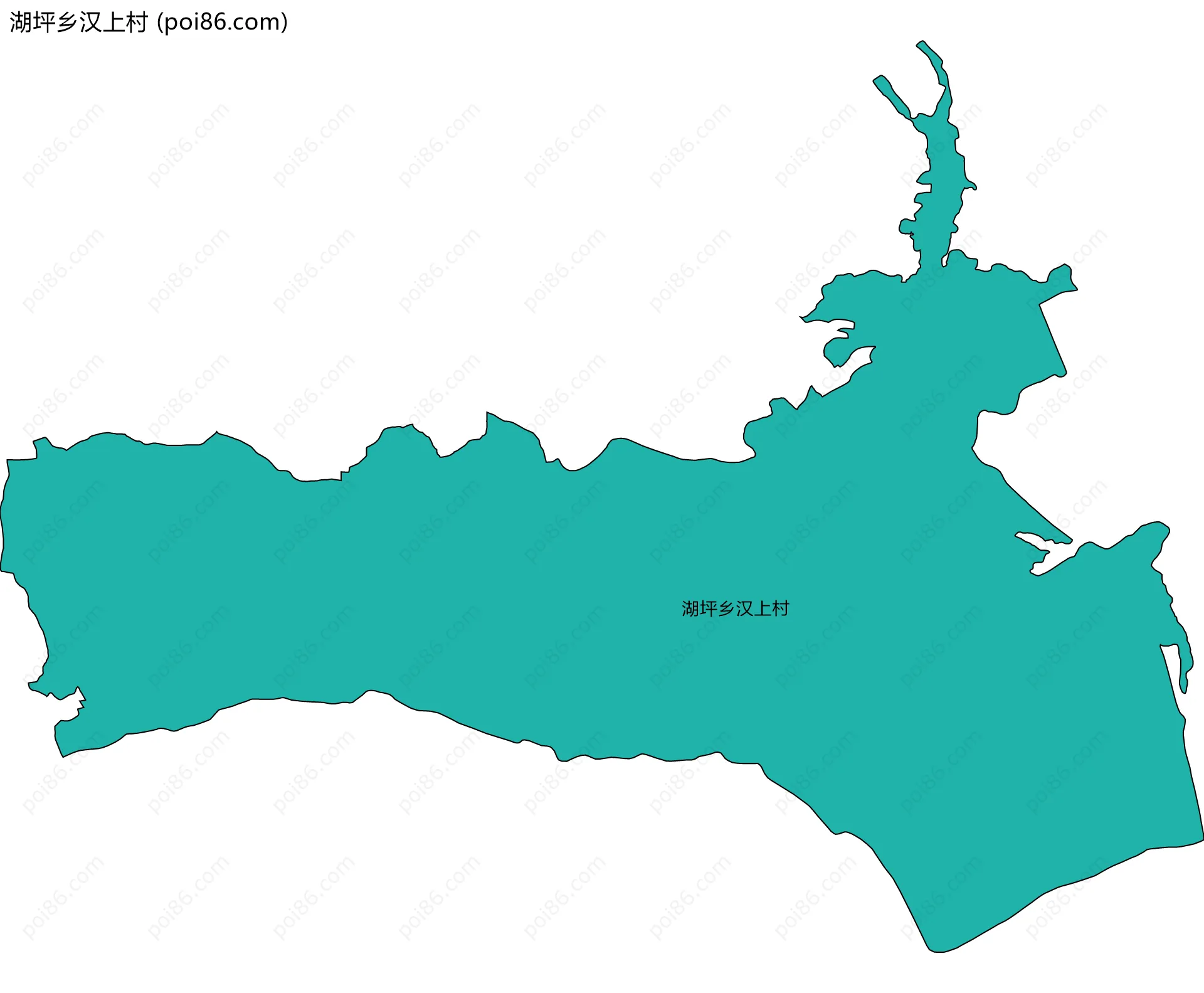 湖坪乡汉上村边界地图
