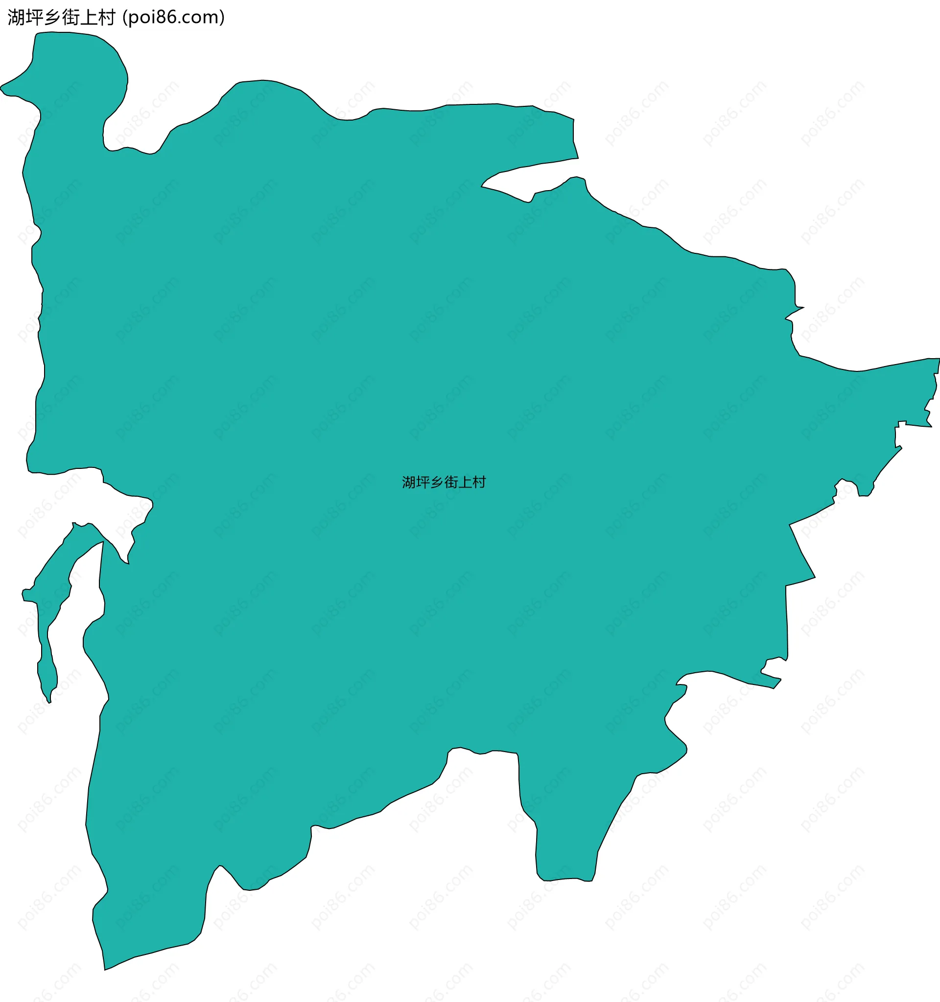 湖坪乡街上村边界地图
