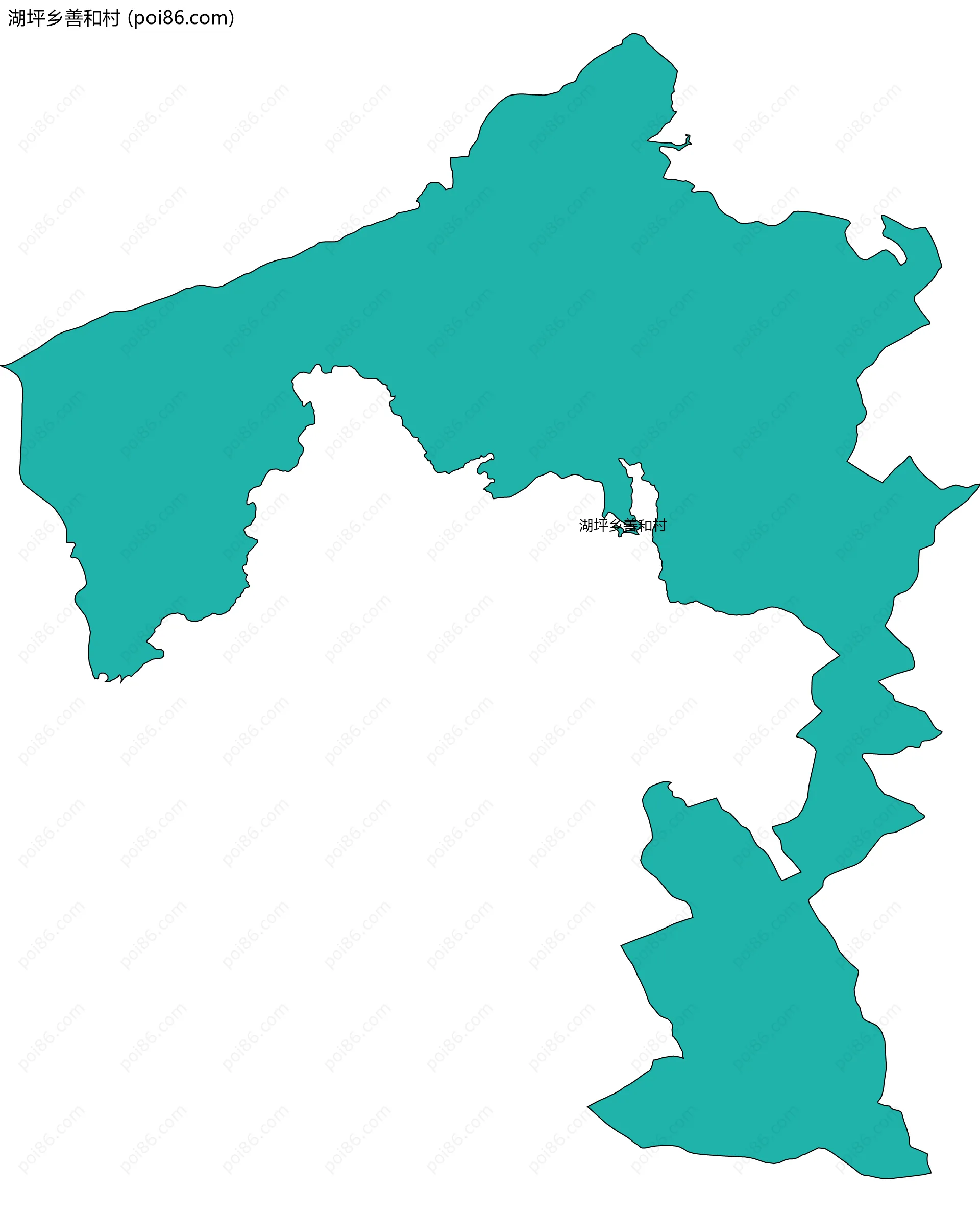 湖坪乡善和村边界地图