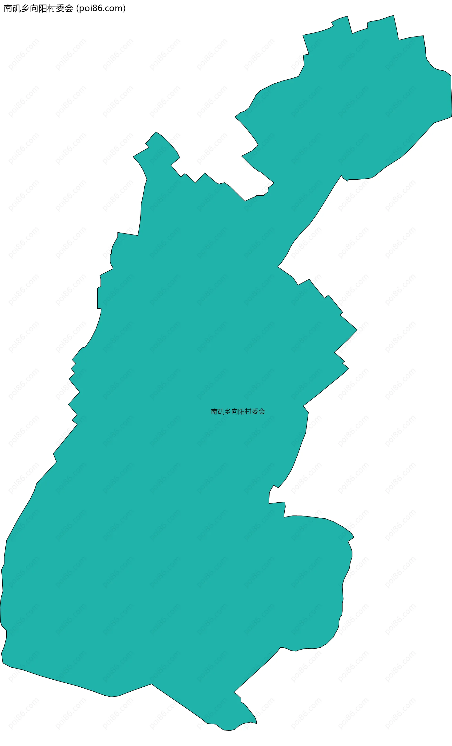 南矶乡向阳村委会边界地图