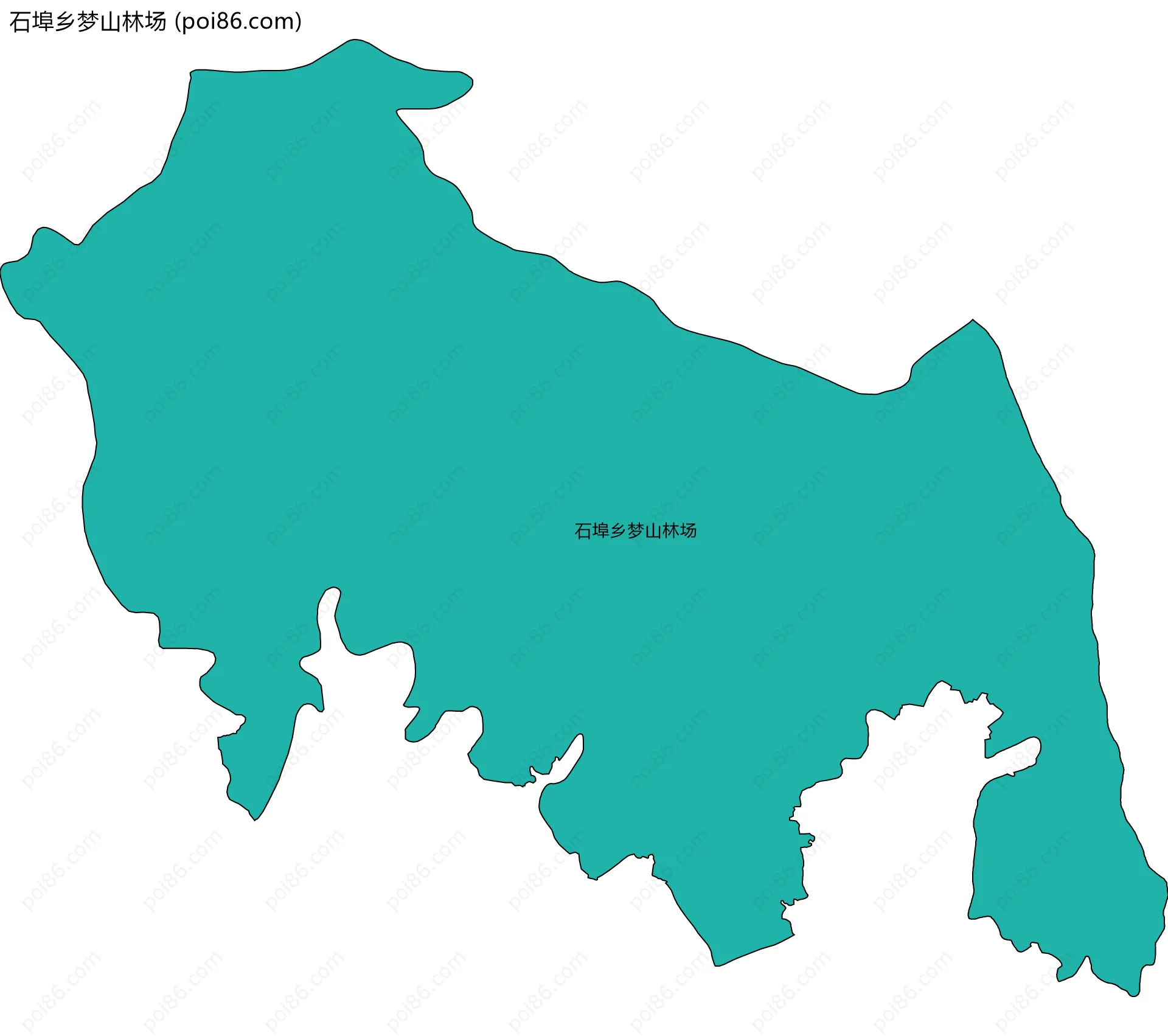 石埠乡梦山林场边界地图