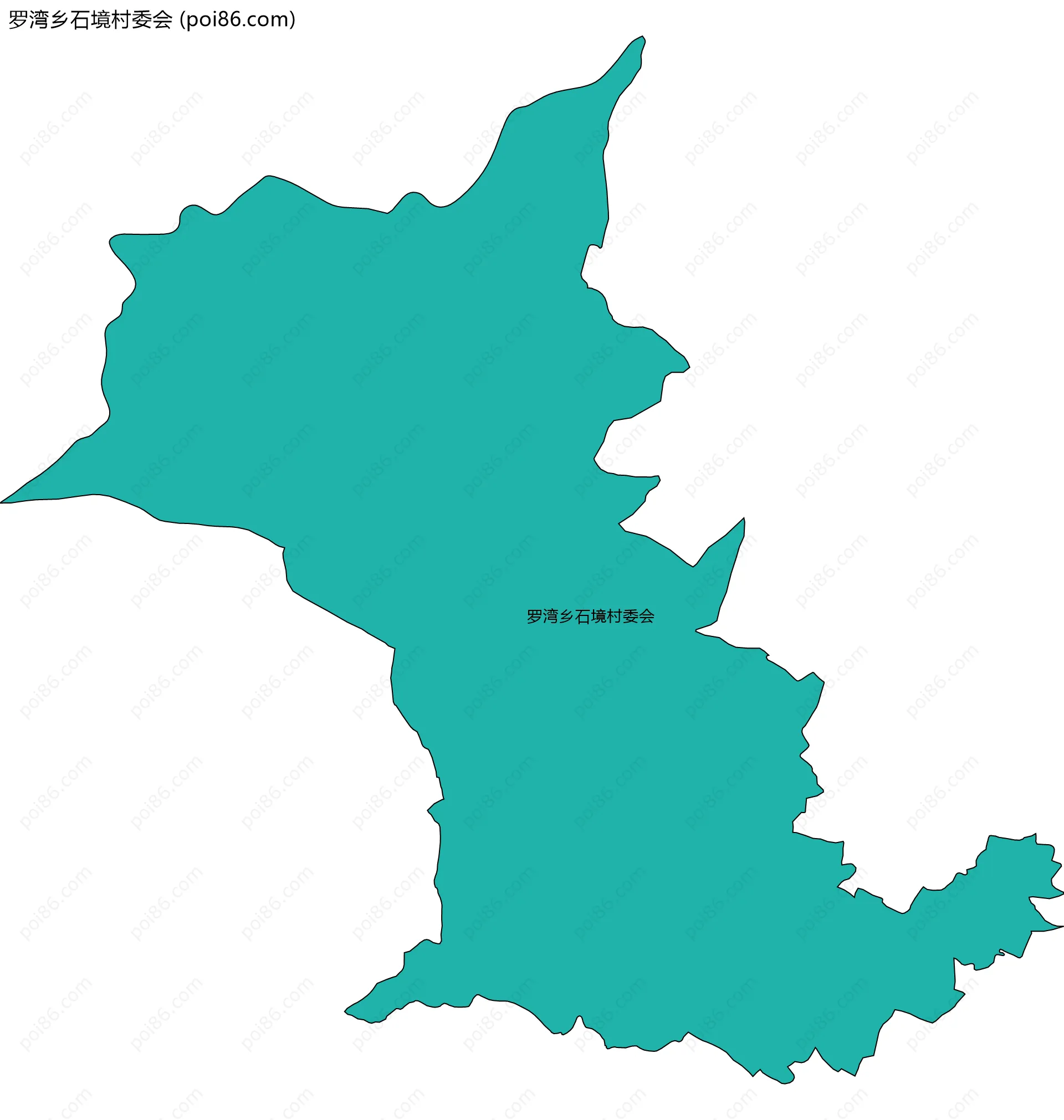罗湾乡石境村委会边界地图