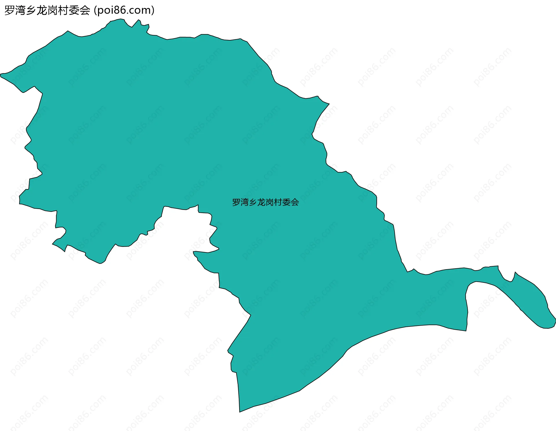 罗湾乡龙岗村委会边界地图