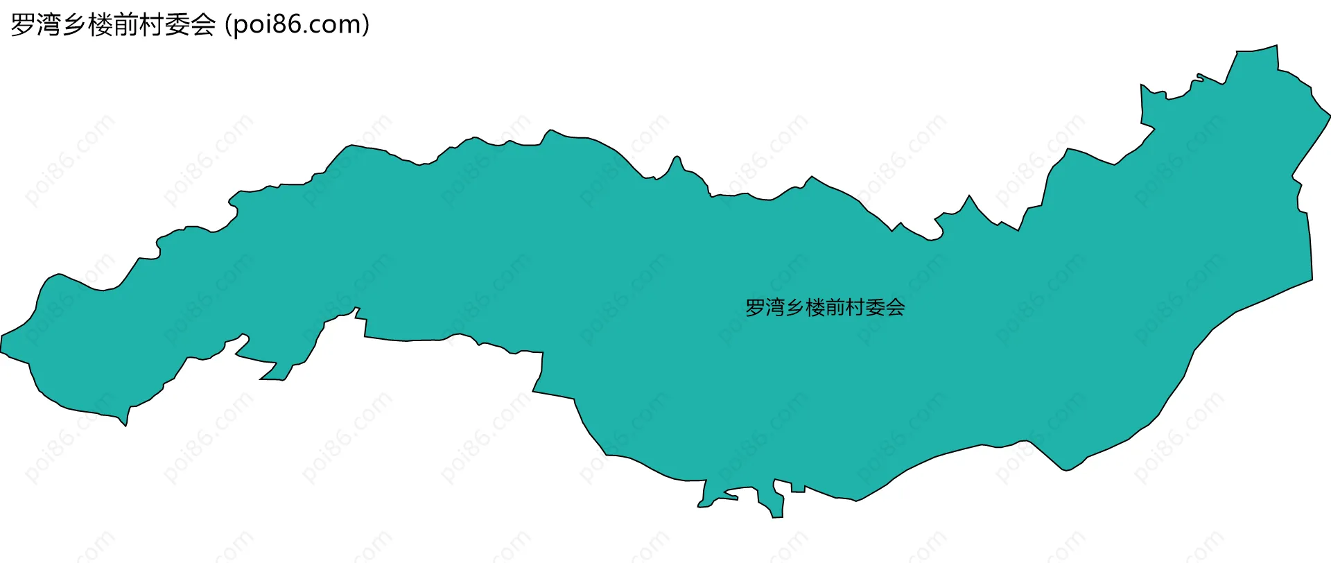 罗湾乡楼前村委会边界地图