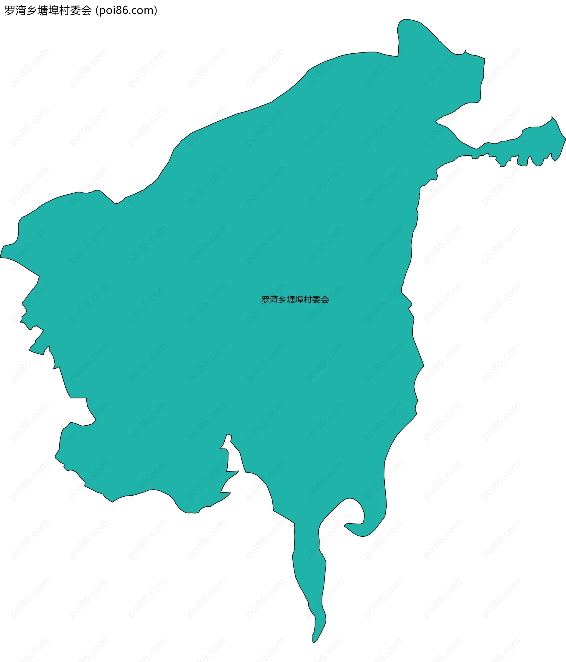 罗湾乡塘埠村委会边界地图
