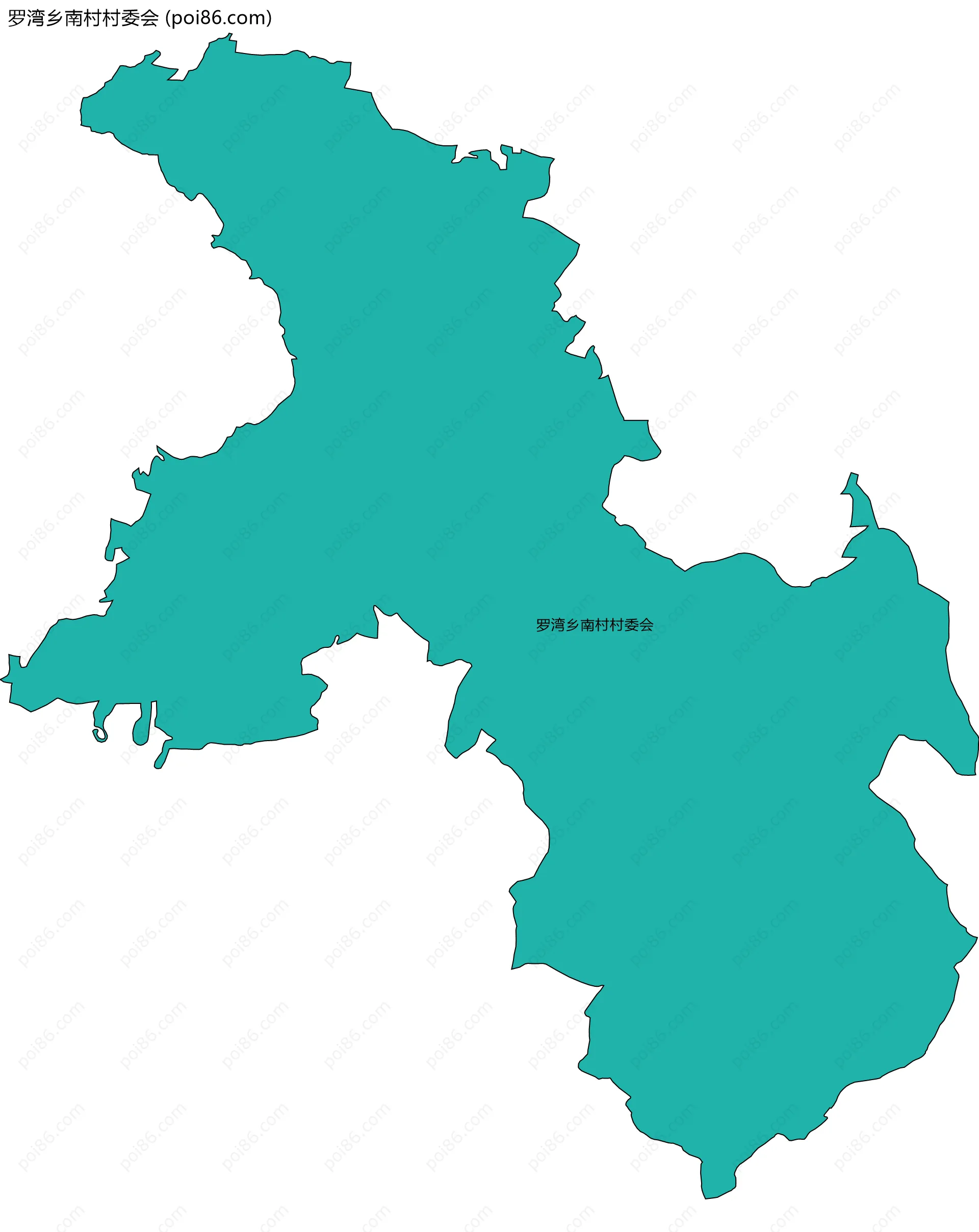 罗湾乡南村村委会边界地图