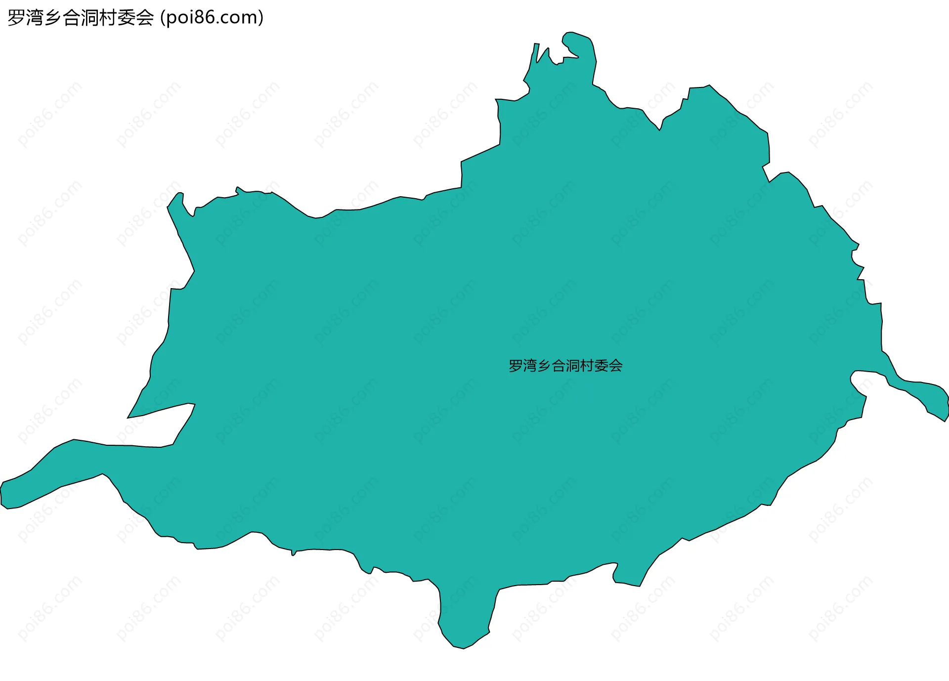 罗湾乡合洞村委会边界地图