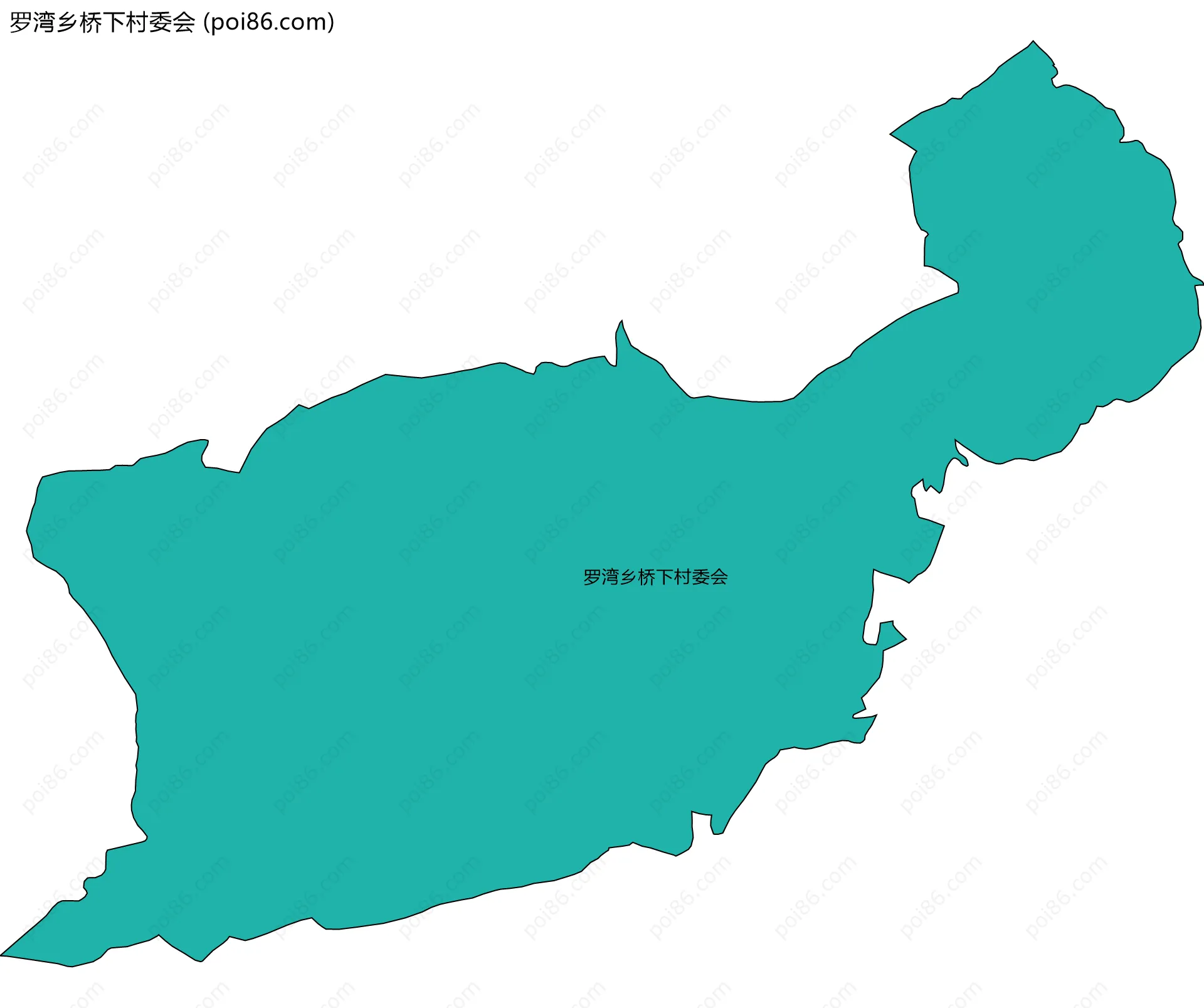 罗湾乡桥下村委会边界地图