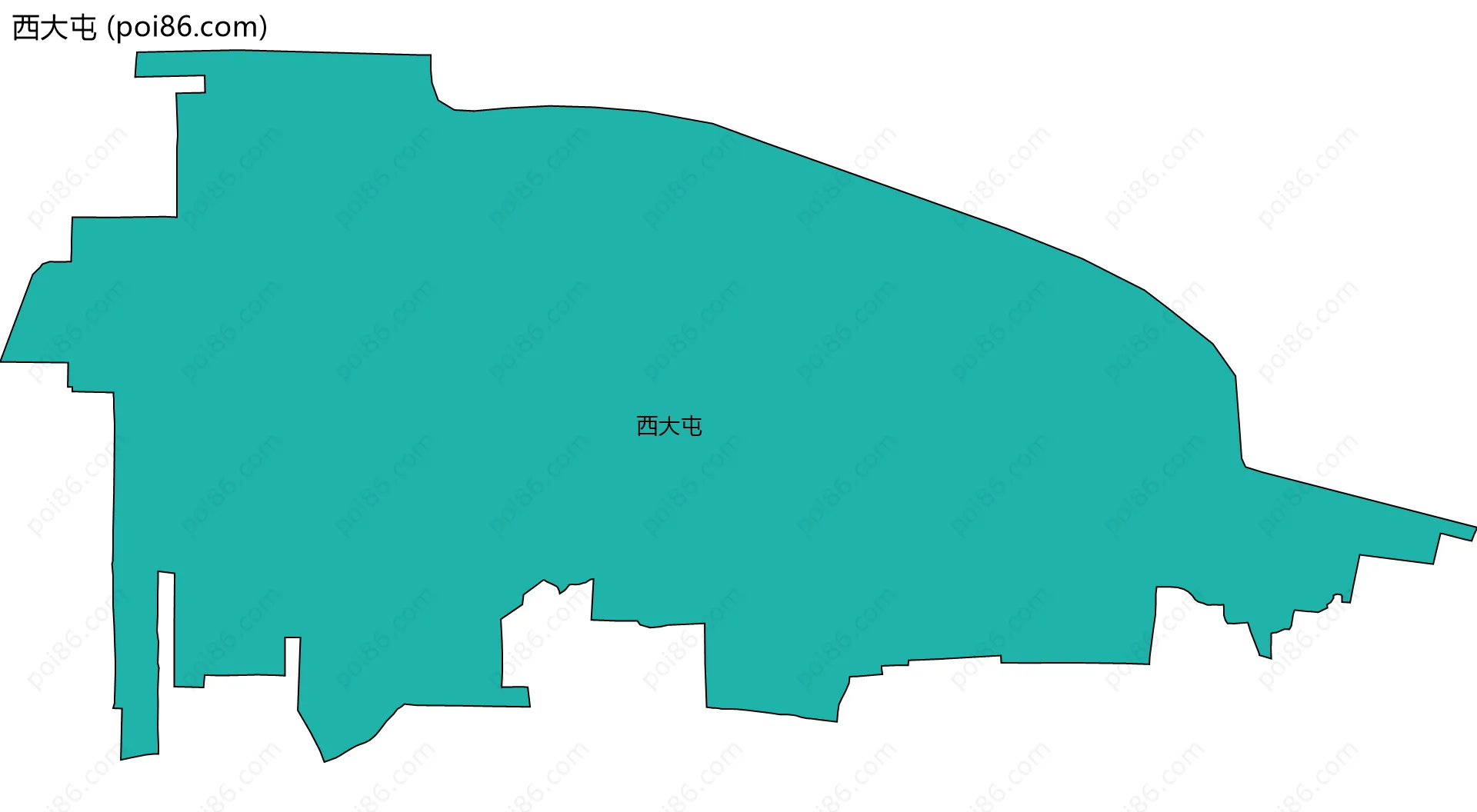 西大屯边界地图