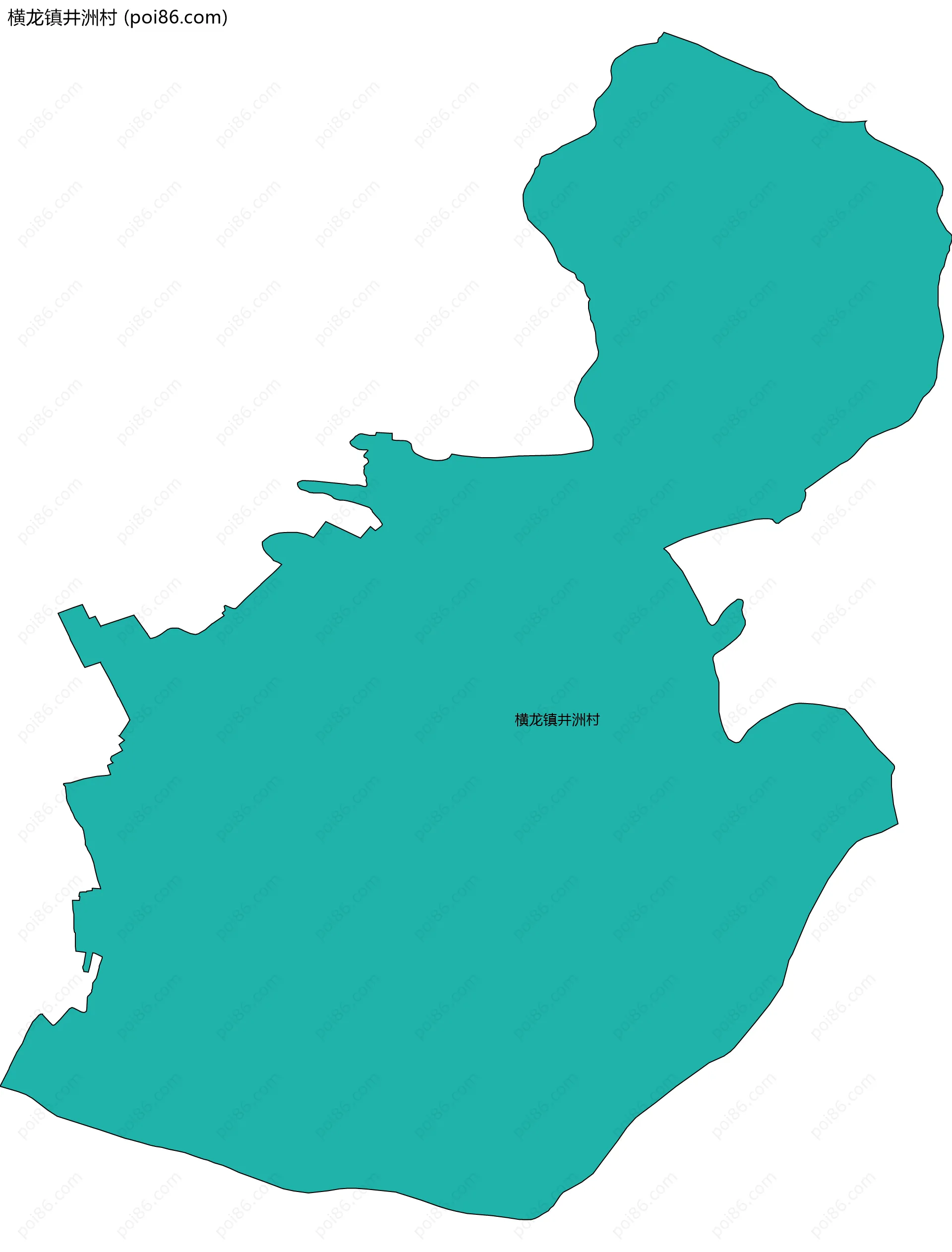 横龙镇井洲村边界地图