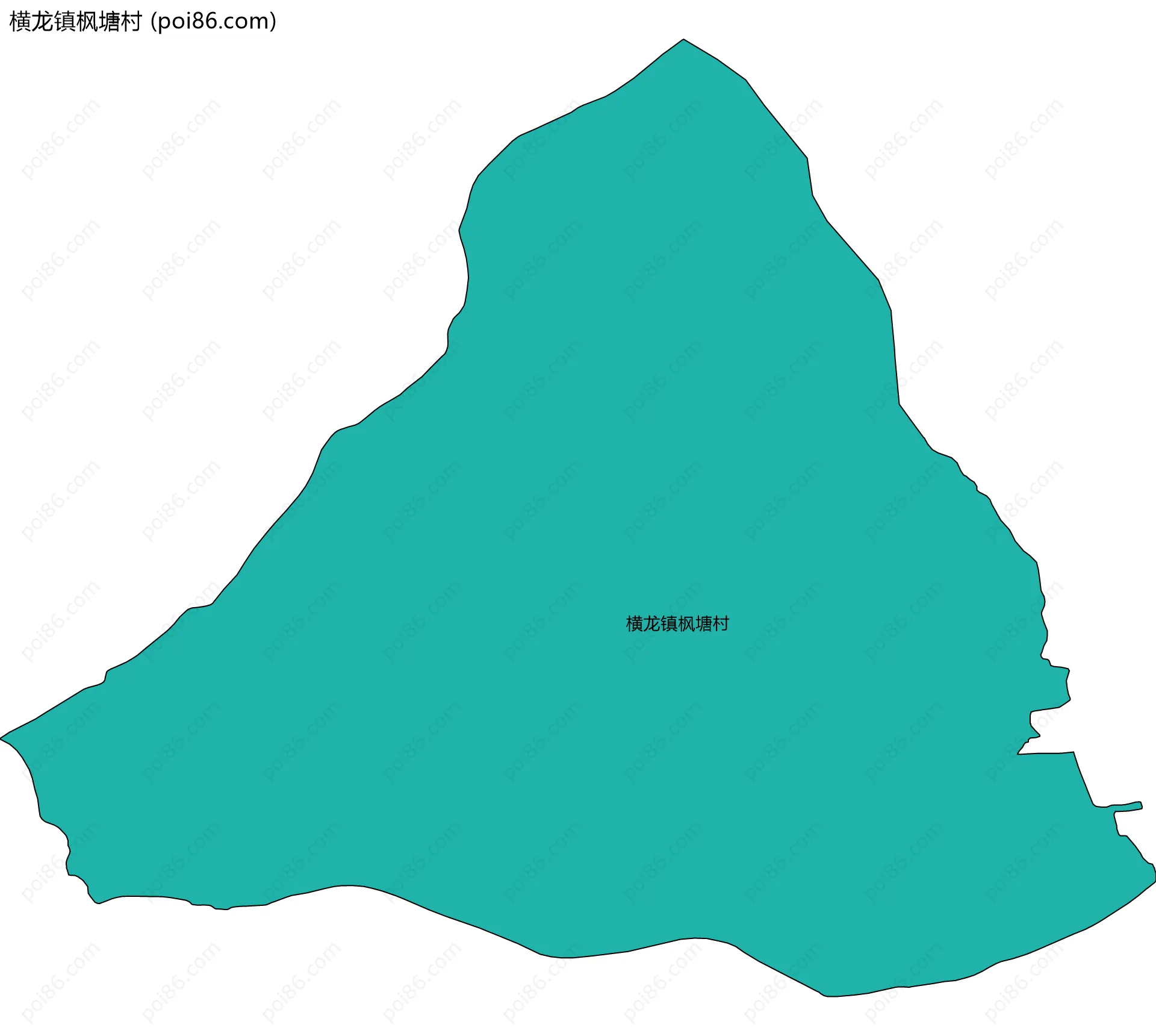 横龙镇枫塘村边界地图
