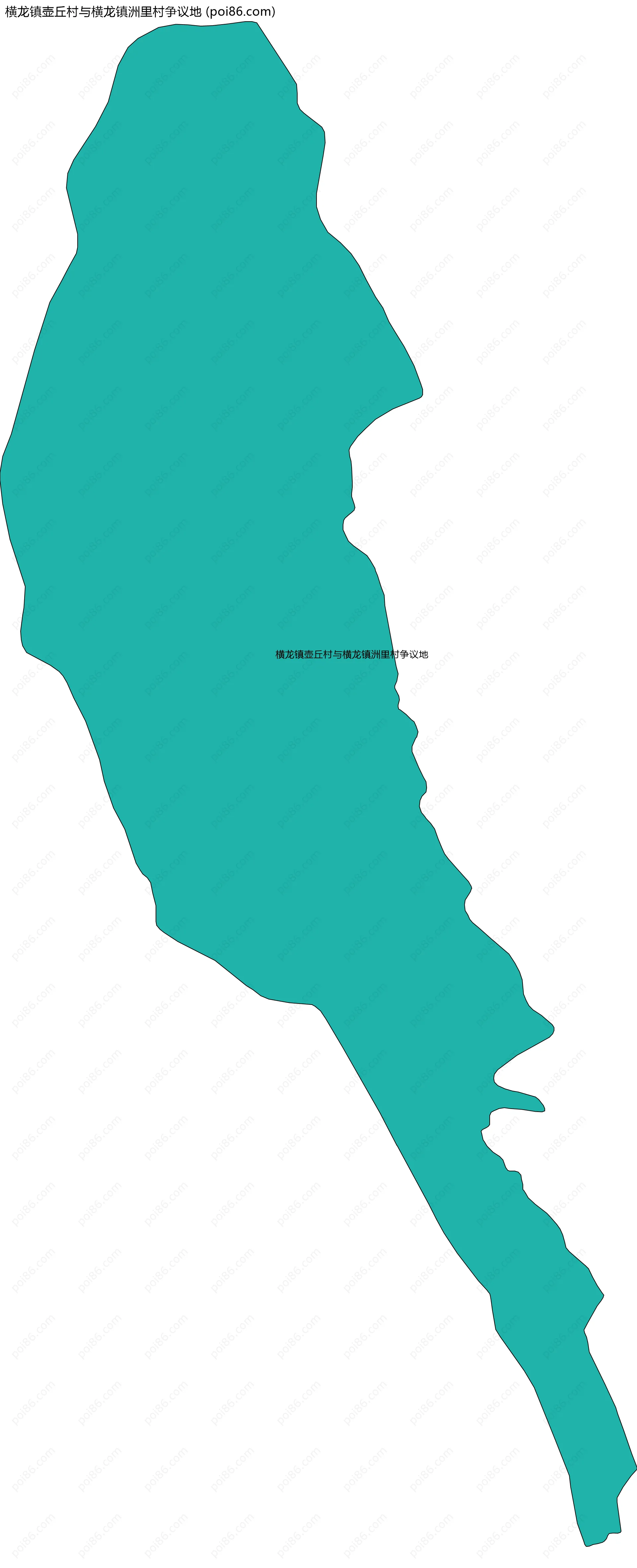 横龙镇壶丘村与横龙镇洲里村争议地边界地图