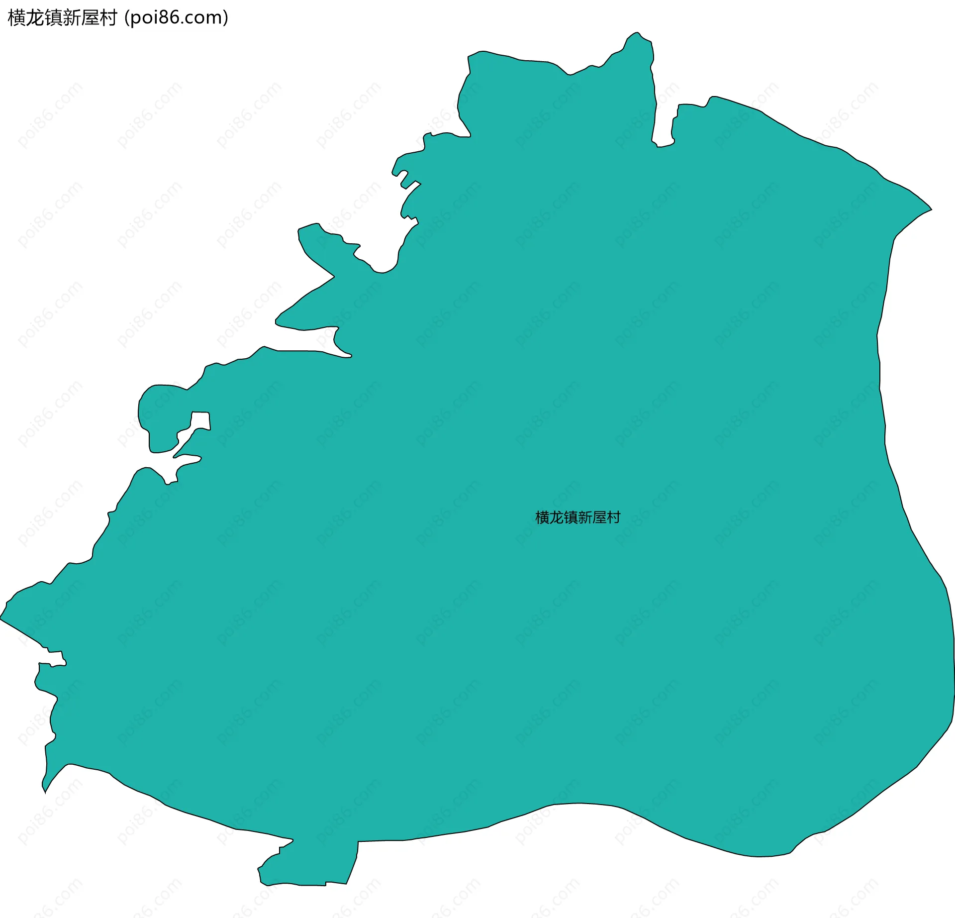 横龙镇新屋村边界地图