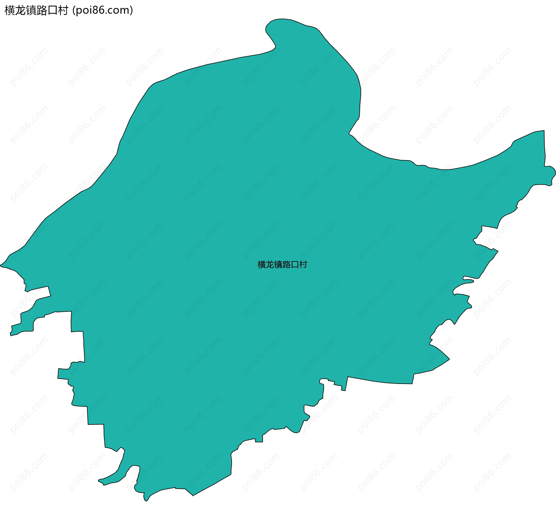 横龙镇路口村边界地图