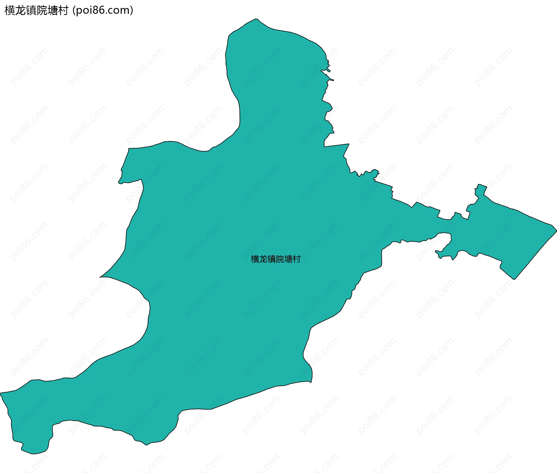 横龙镇院塘村边界地图