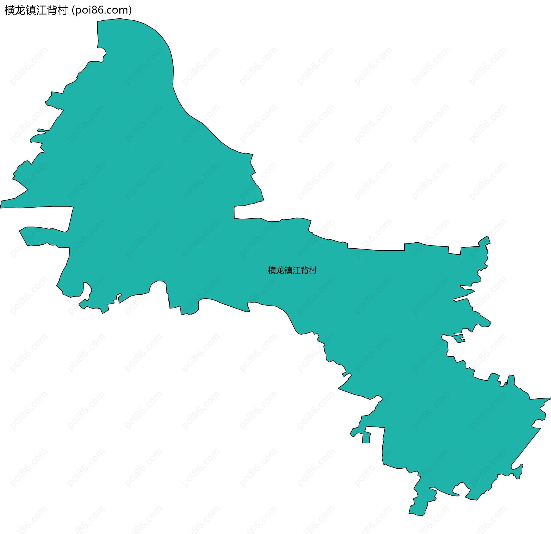横龙镇江背村边界地图