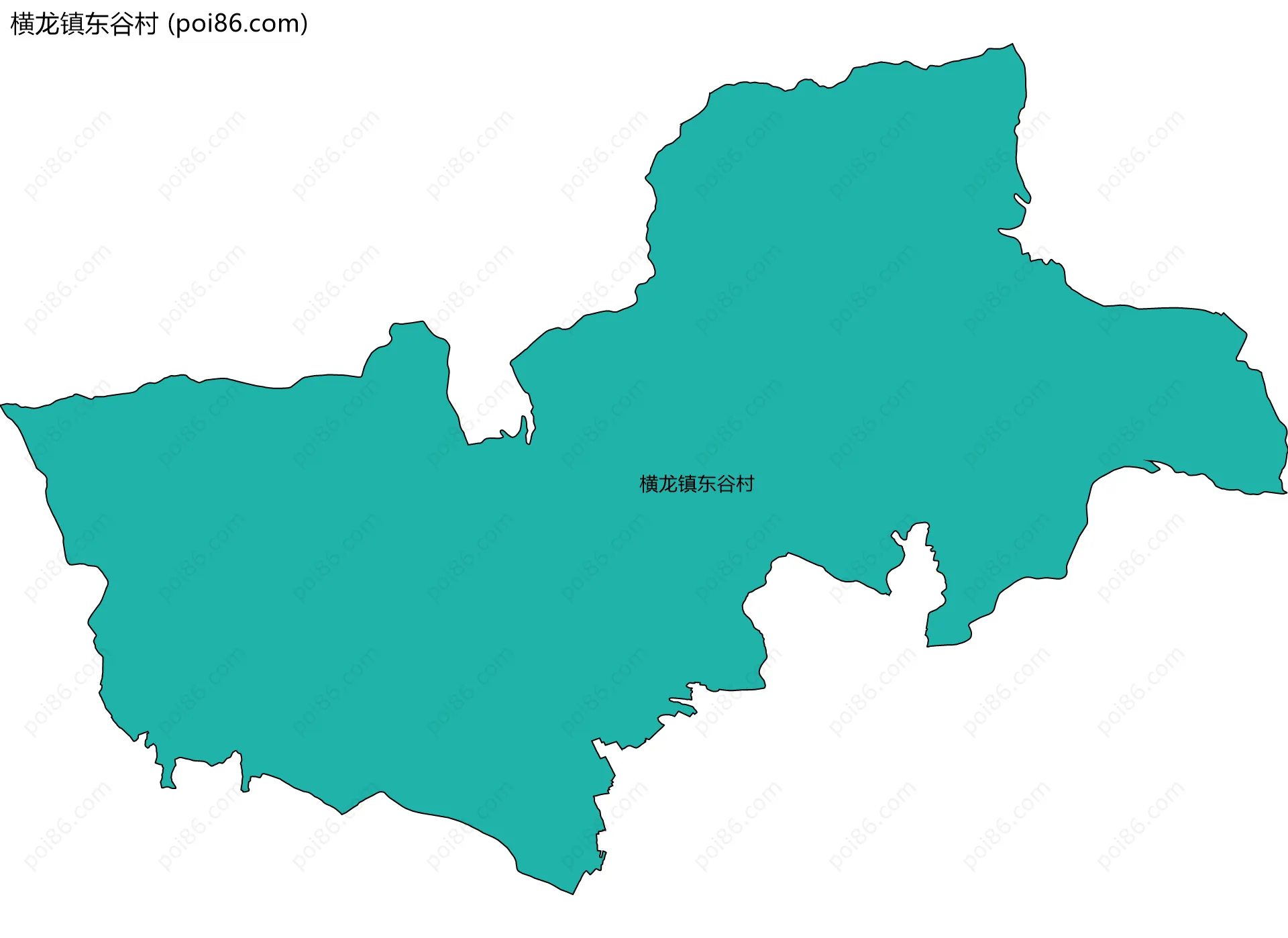 横龙镇东谷村边界地图