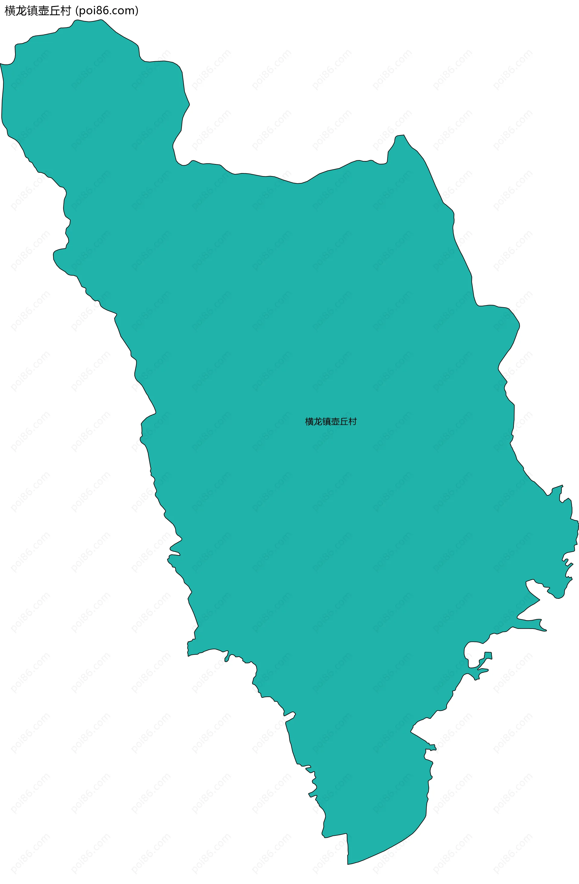横龙镇壶丘村边界地图