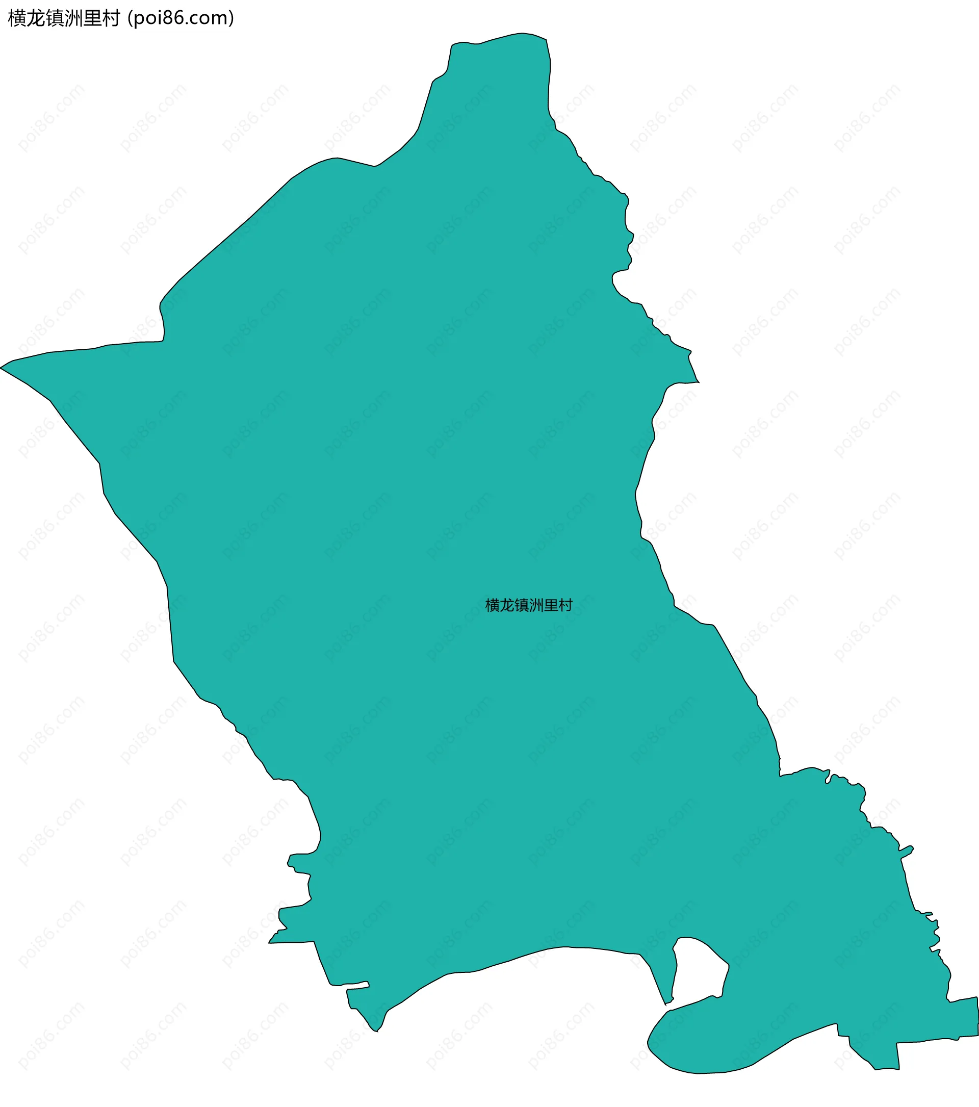 横龙镇洲里村边界地图