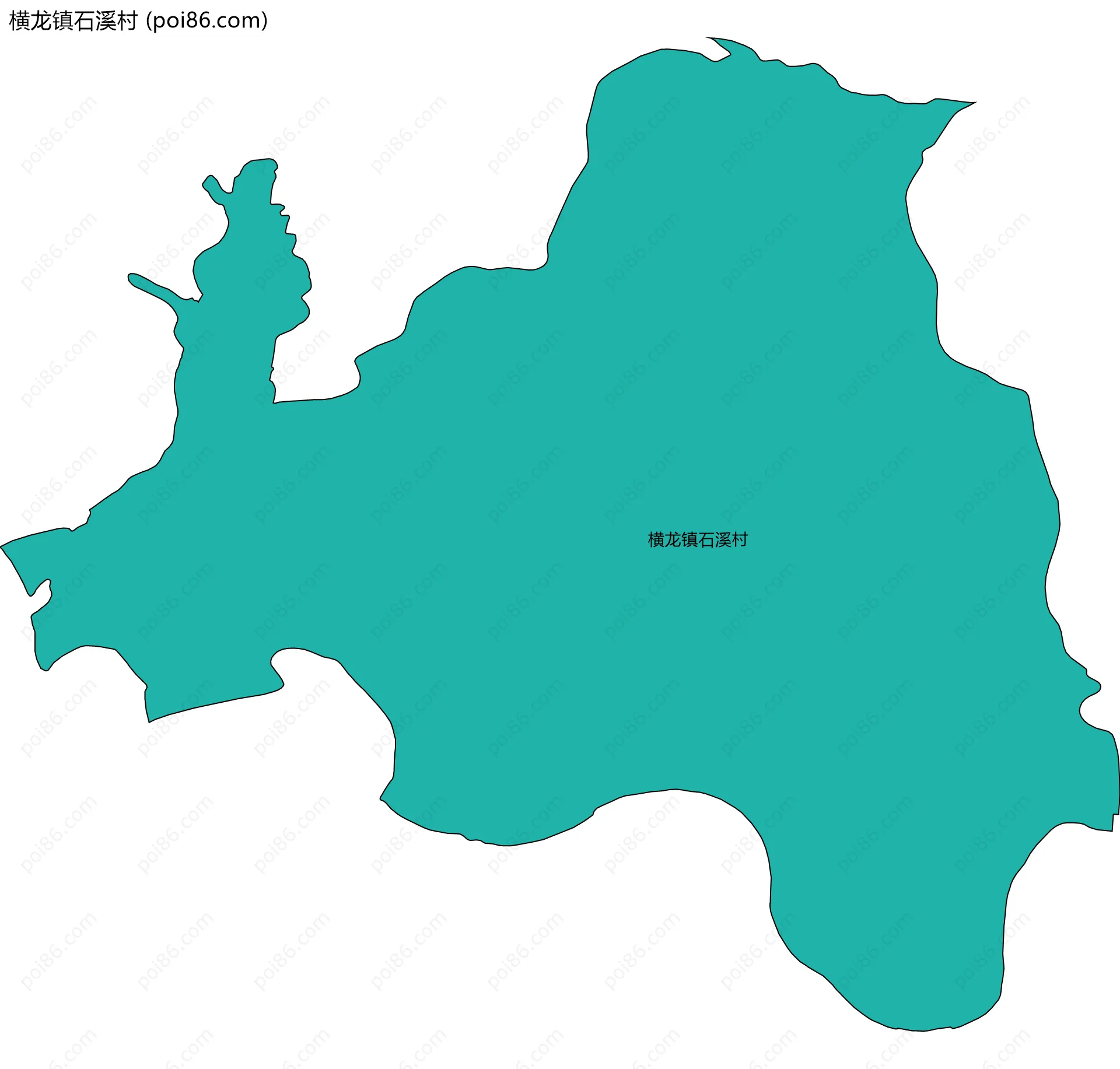 横龙镇石溪村边界地图